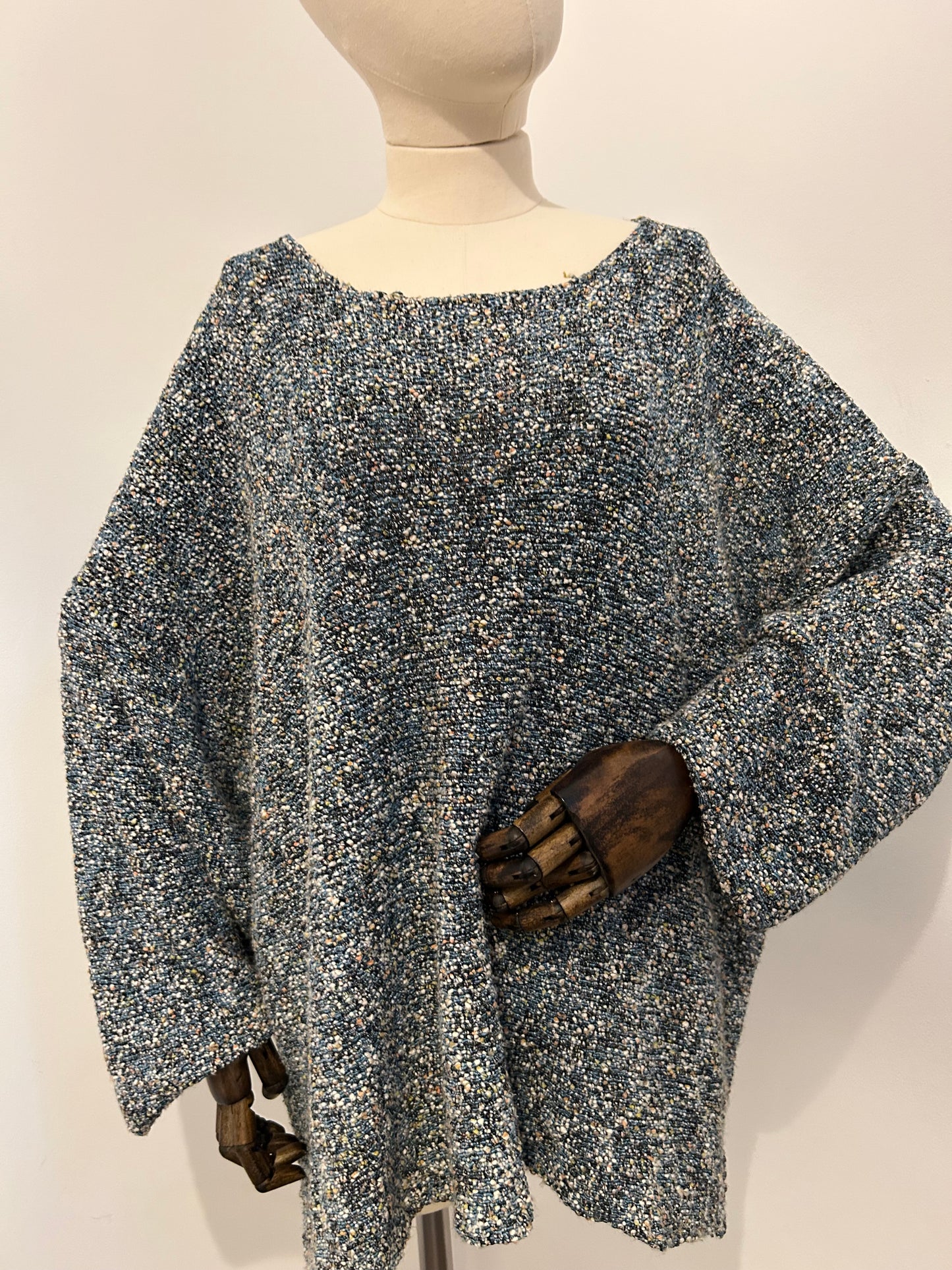 Eskandar Blue Knit Jumper