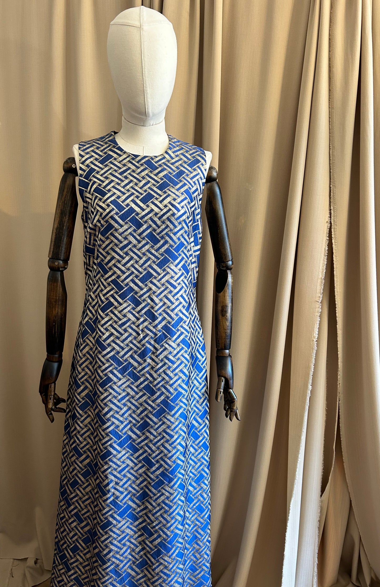 Blue and Gold 60s Gown