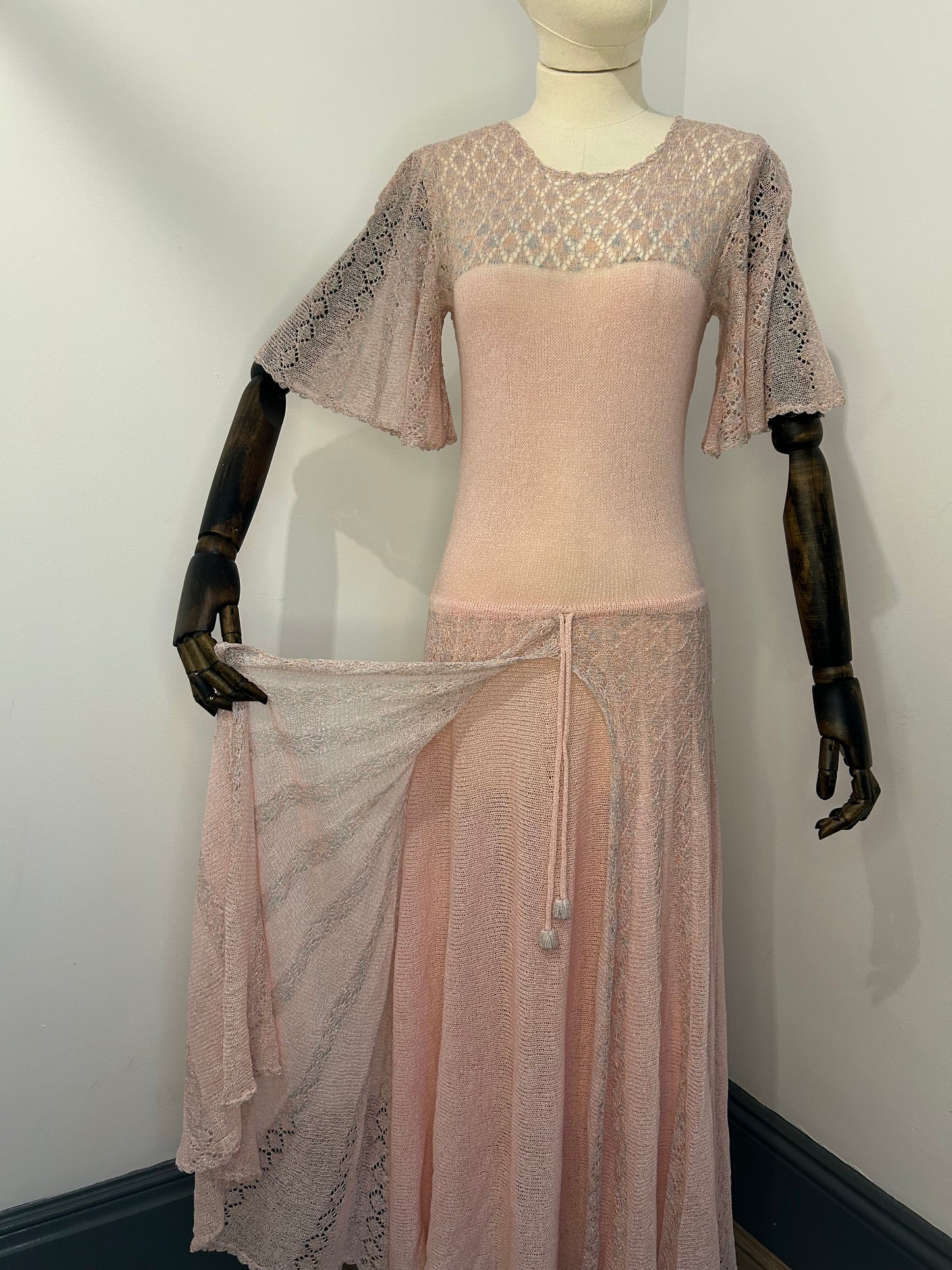 Baby Pink Metalic Dress