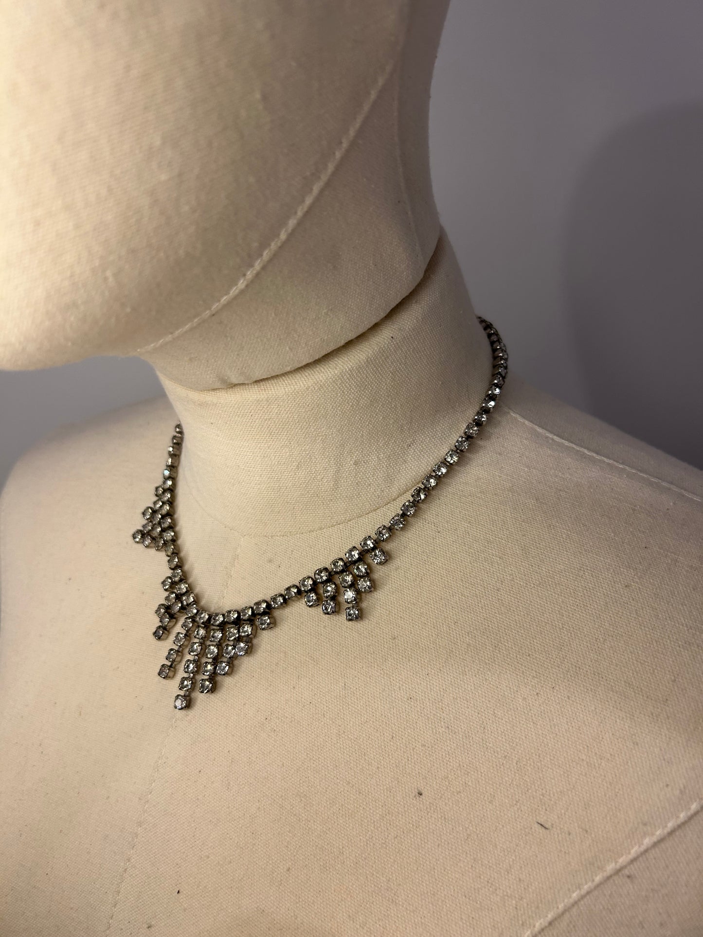 Gold Tone and Rhinestone Necklace