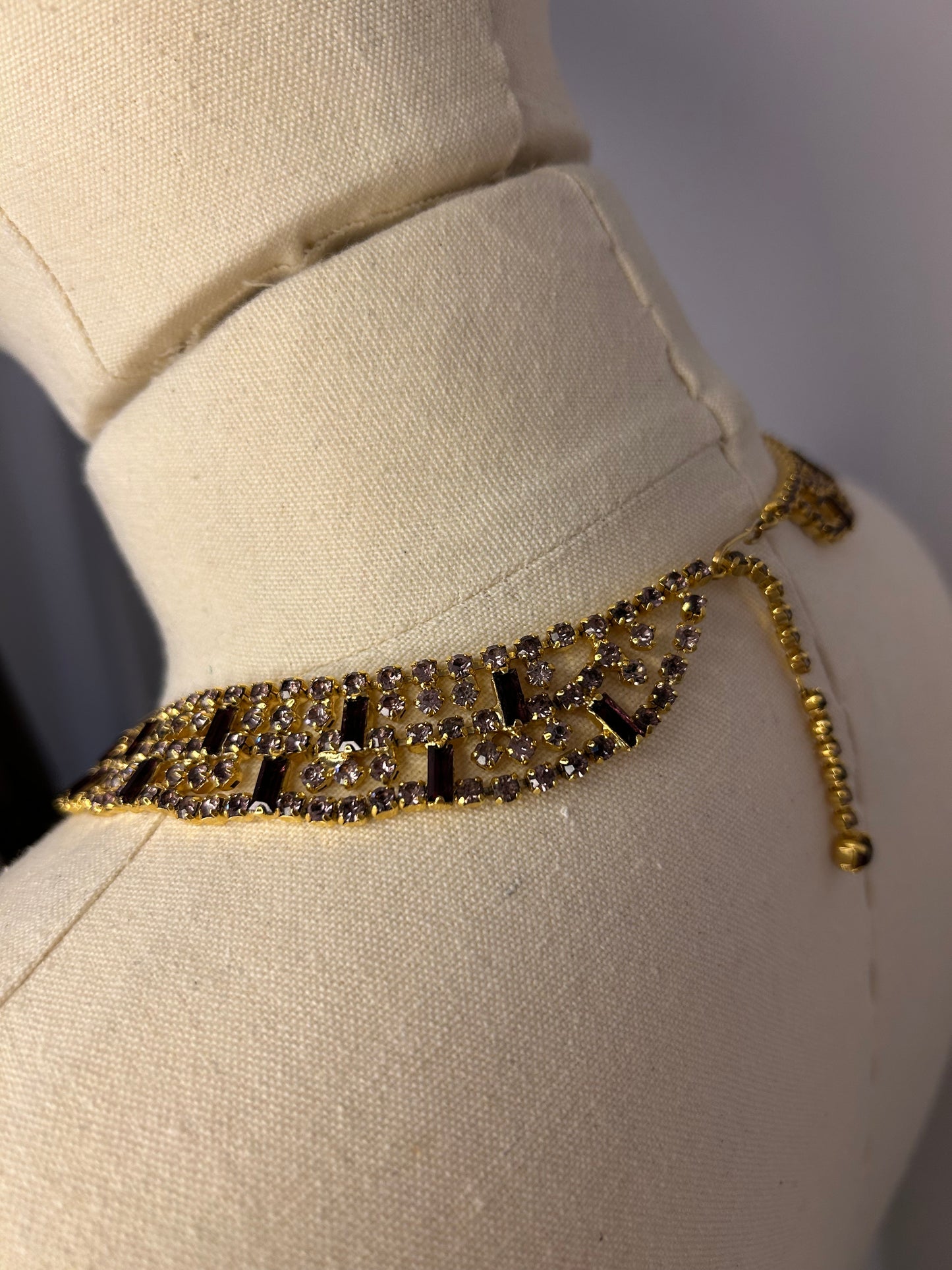 Purple Rhinestone Necklace