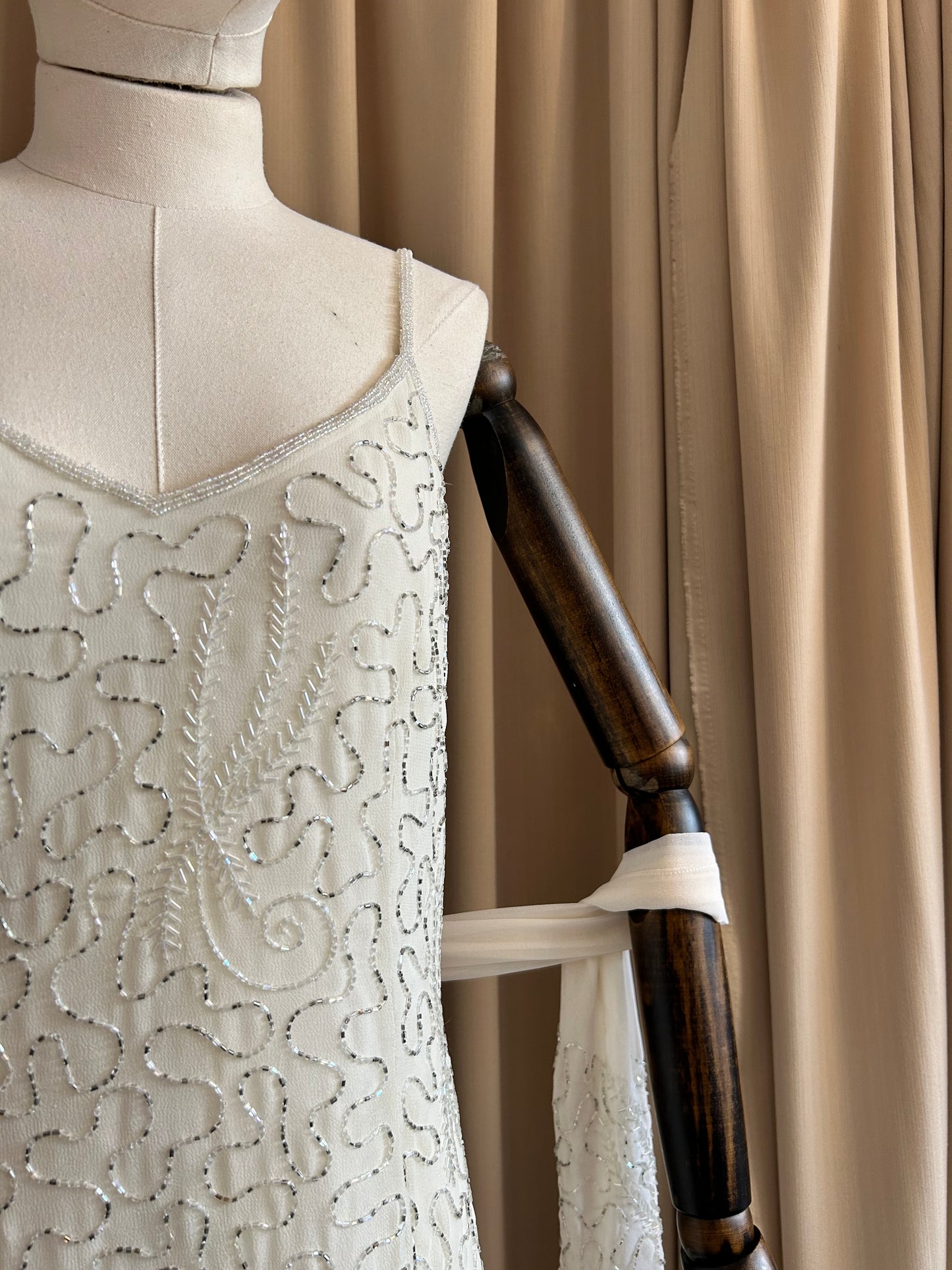 Beaded Bridal Shift Dress