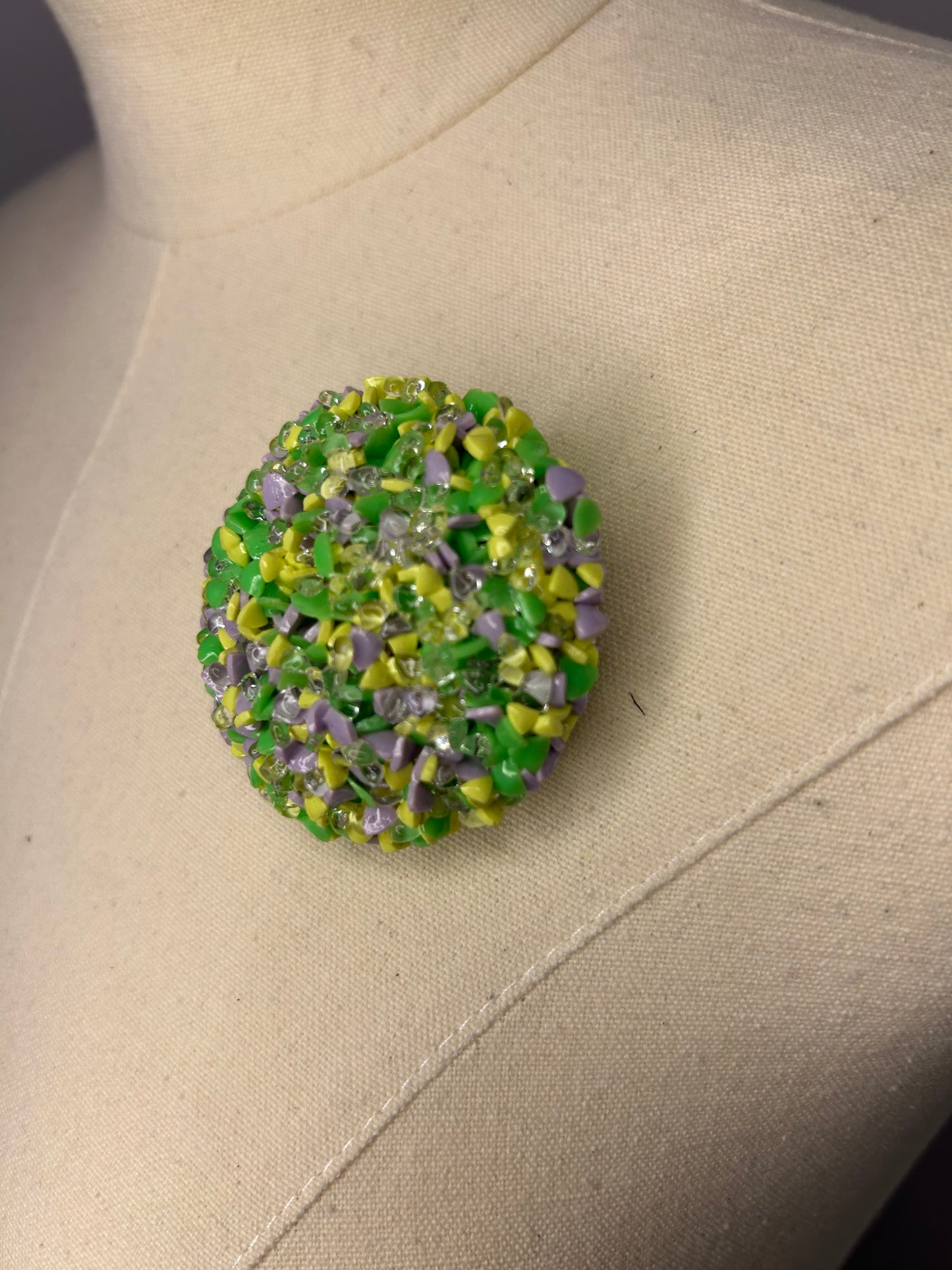 West German Rubber Brooch