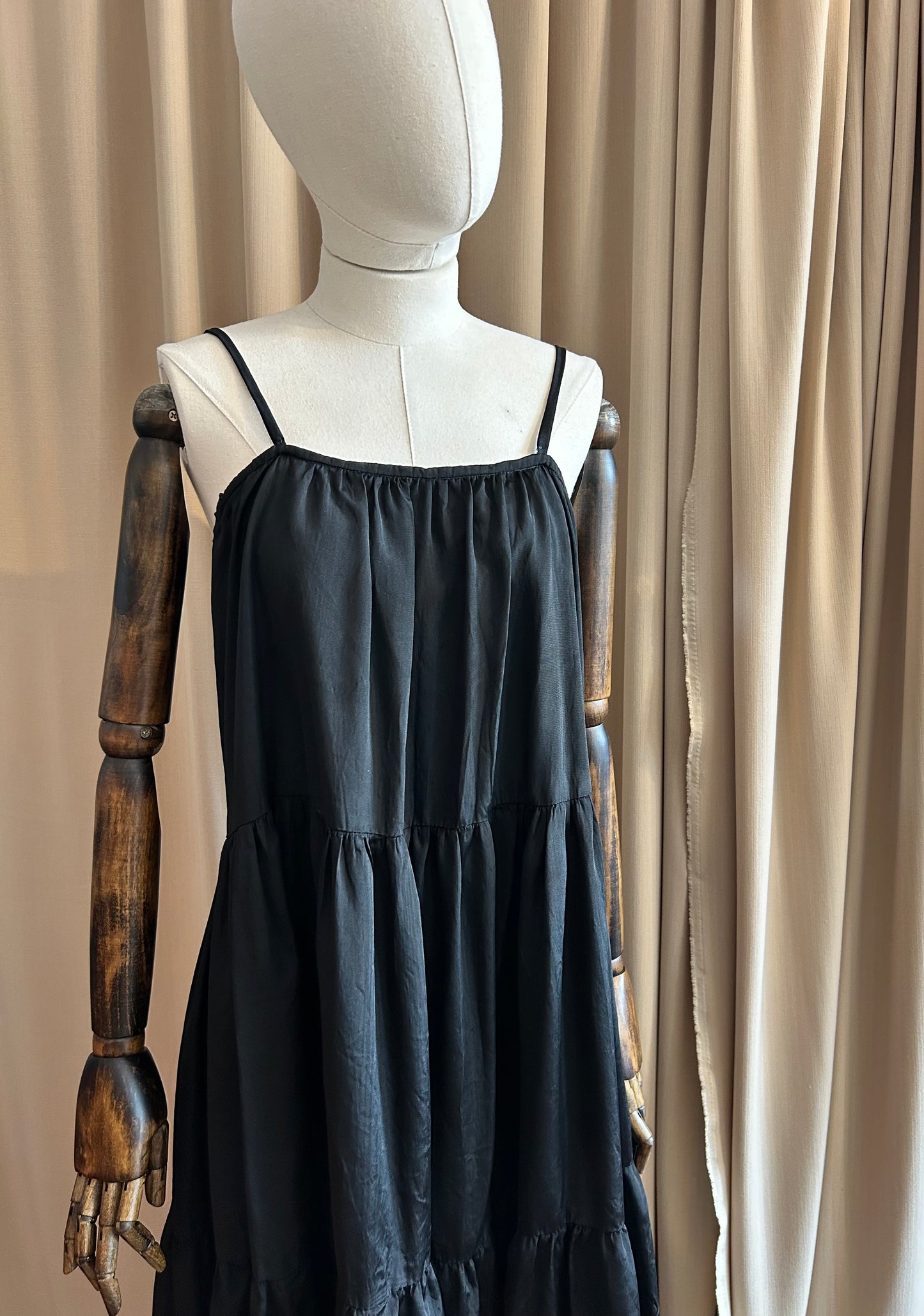 Tiered Black Dress