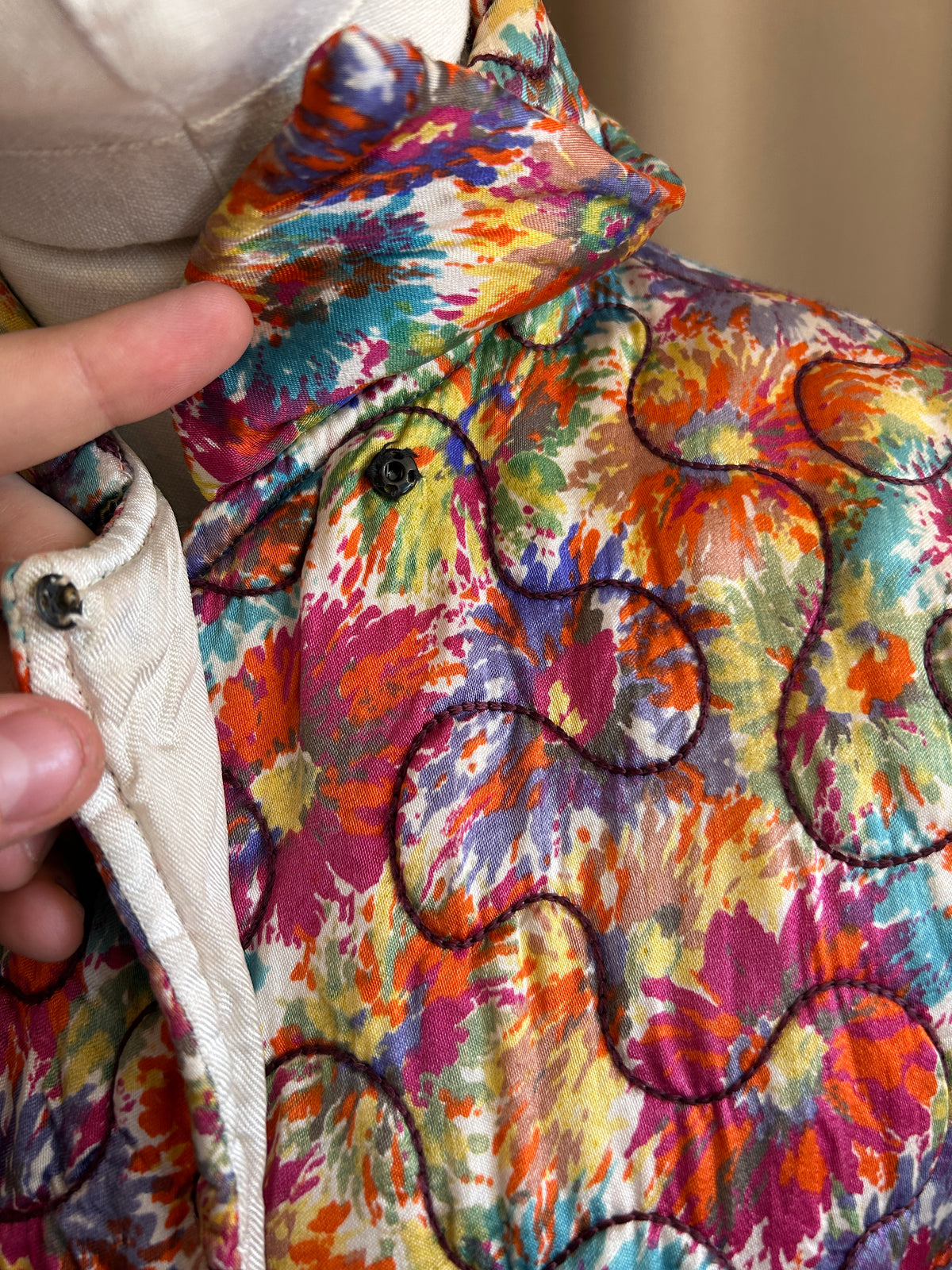 30s Quilted Multicolour Jacket