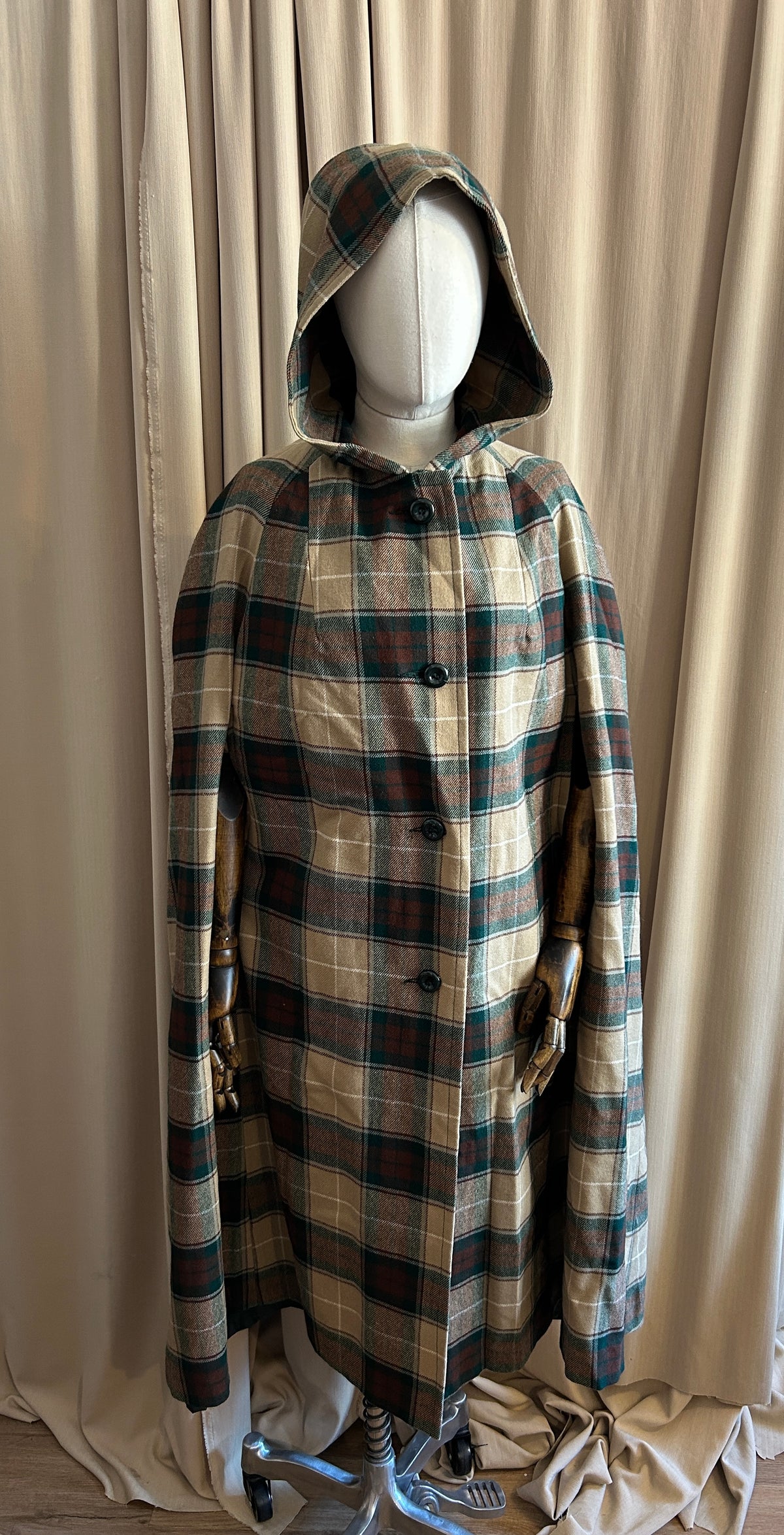 Wool Check Cape