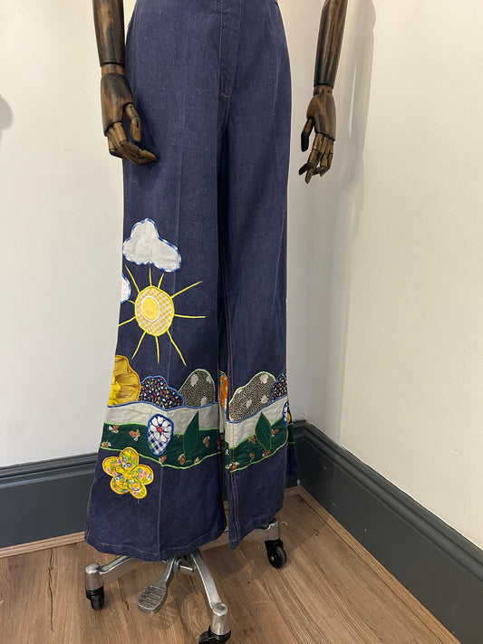 Patchwork 1970s Flares