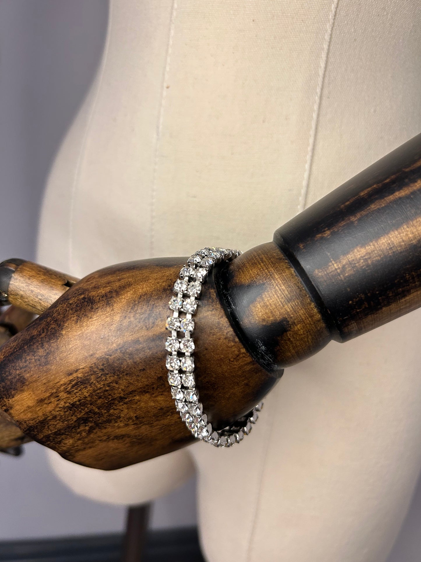 Double Row Diamanté bracelet