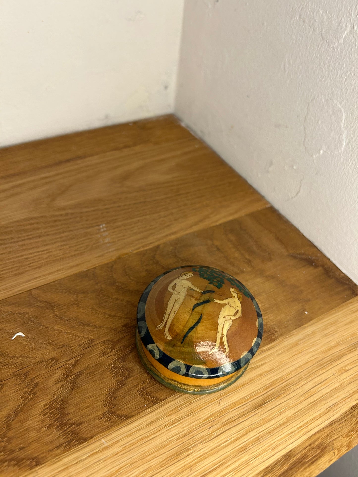 Adam And Eve Wooden Pot