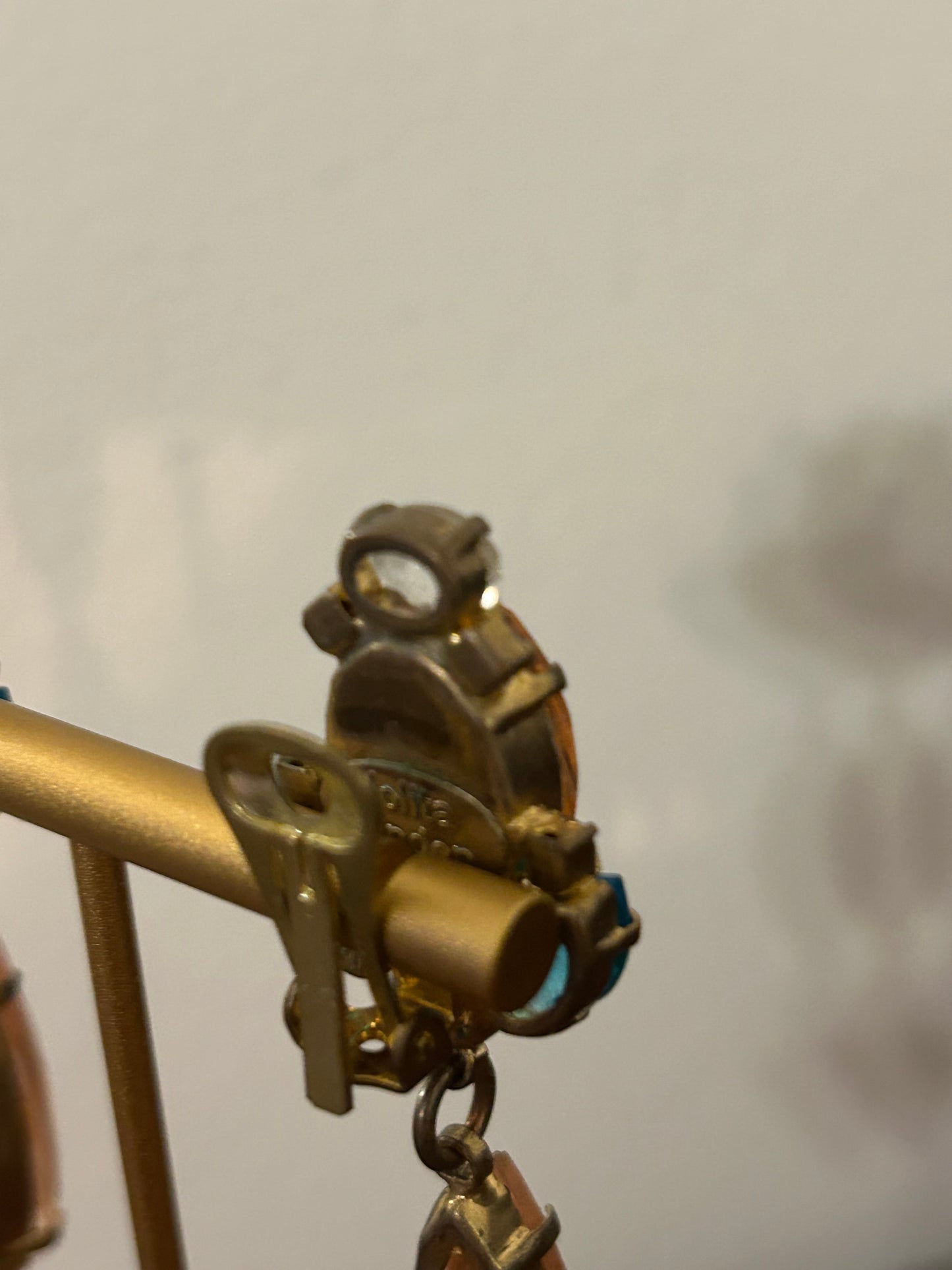 Long Beaded Clip On Earrings