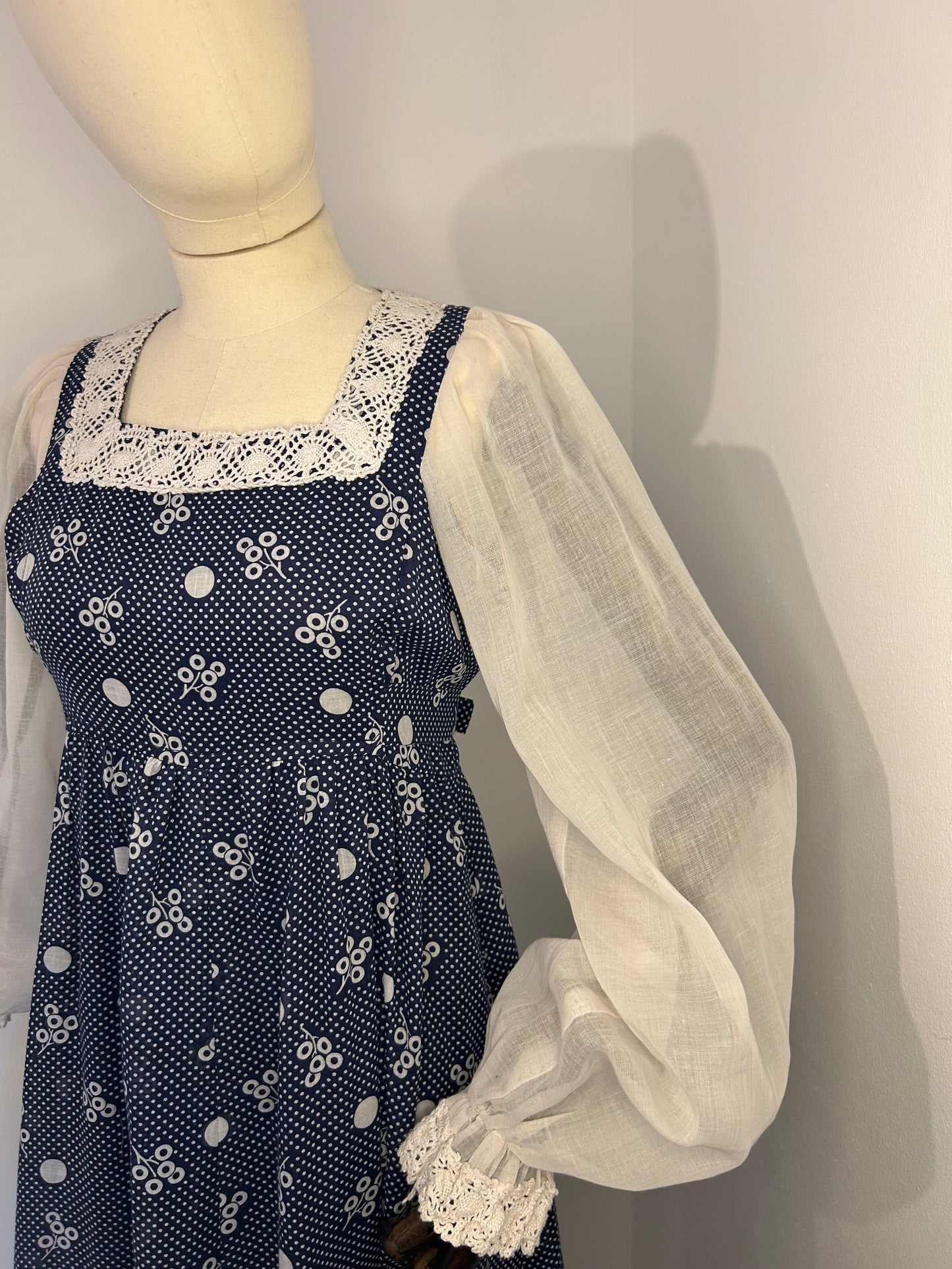 Blue Printed Prairie dress