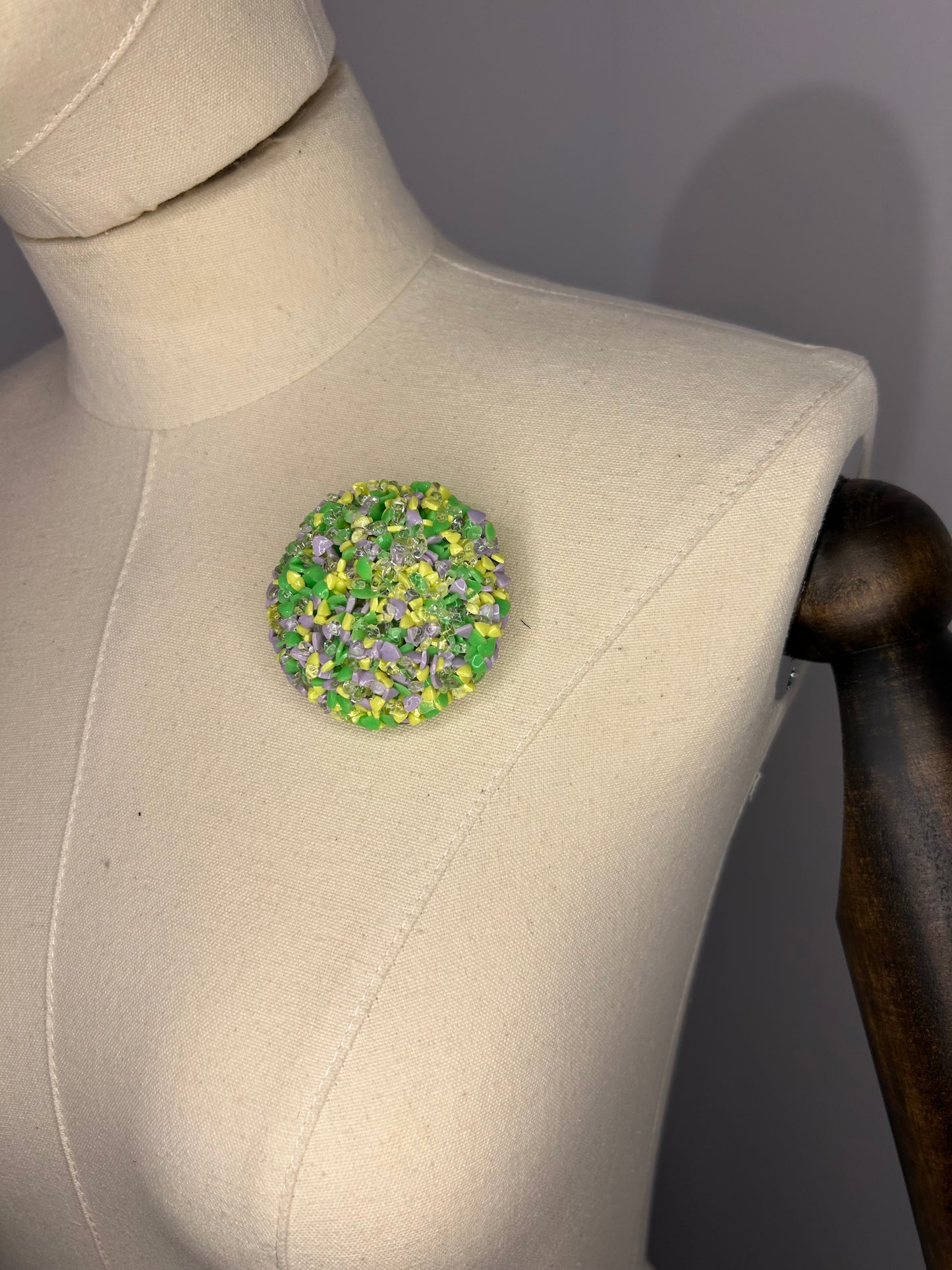 West German Rubber Brooch