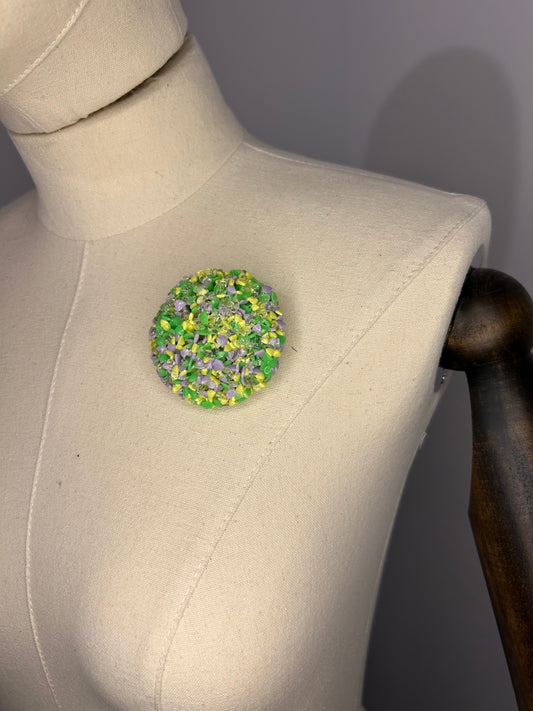 West German Rubber Brooch