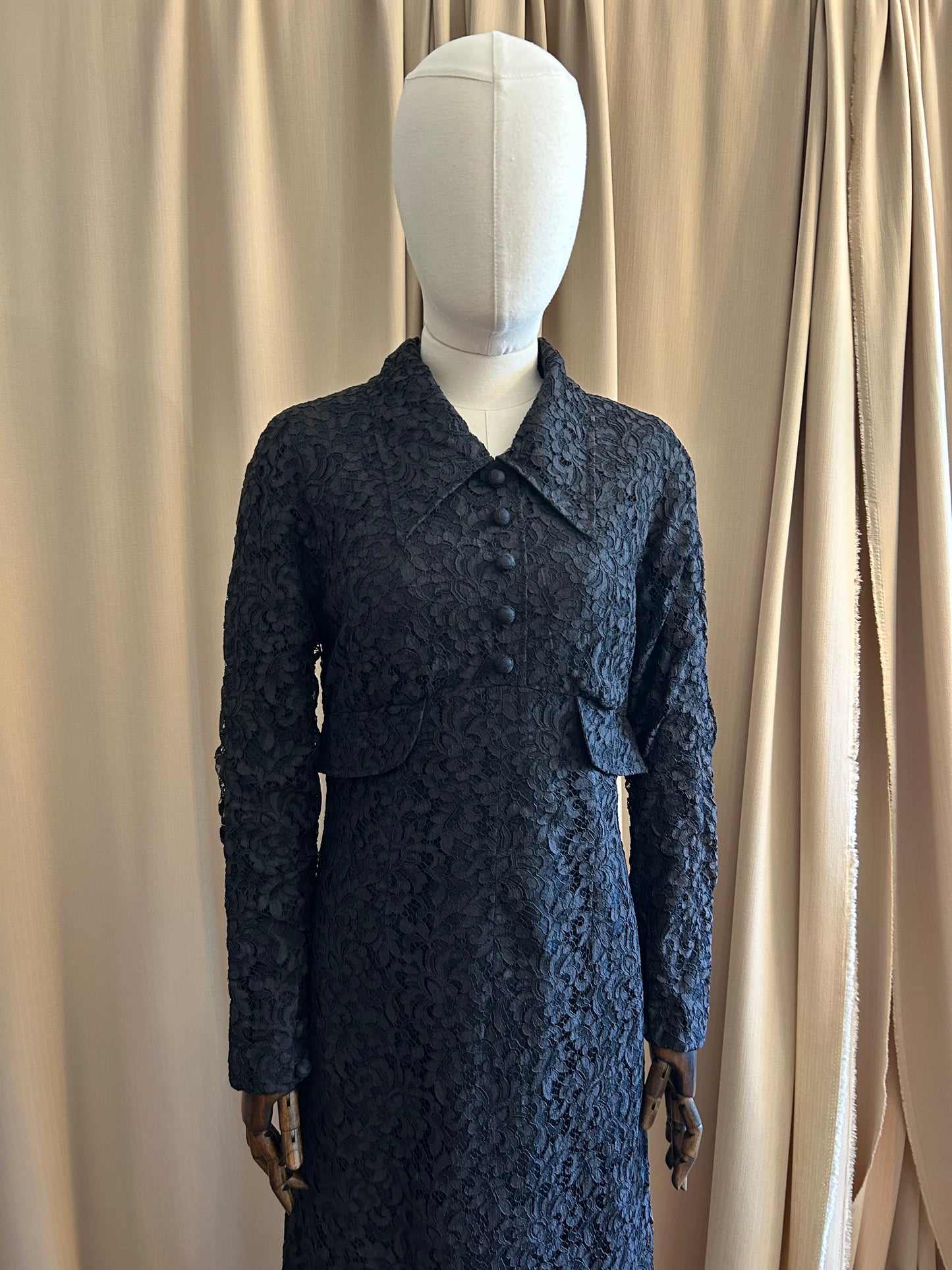 Tony Armstrong Black Lace Gown