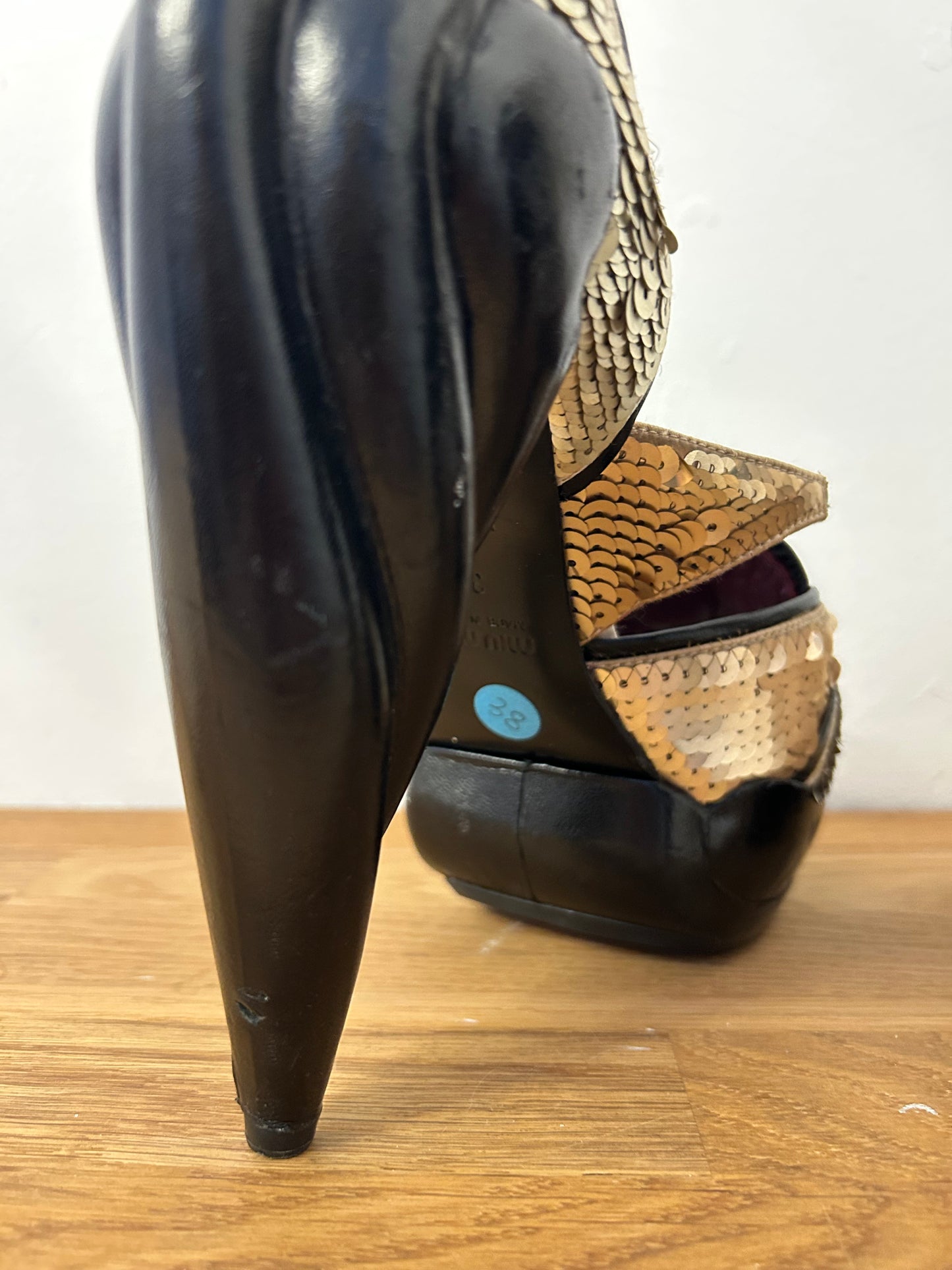 Miu Miu Sequin Platforms