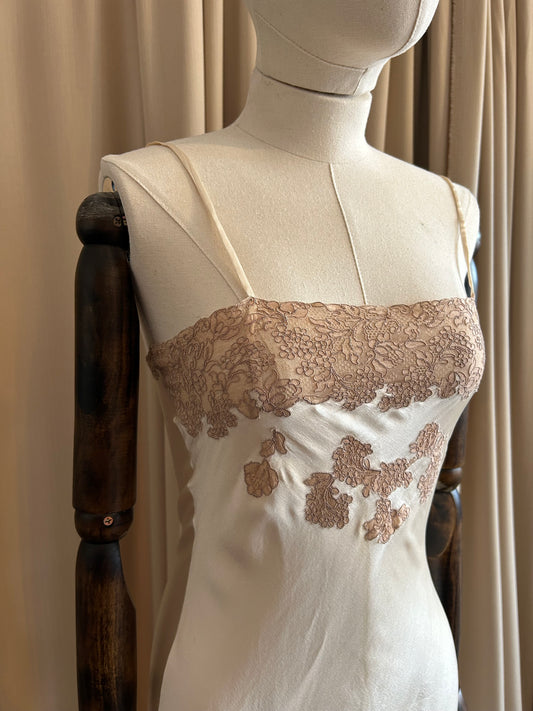 Cream Silk Slip
