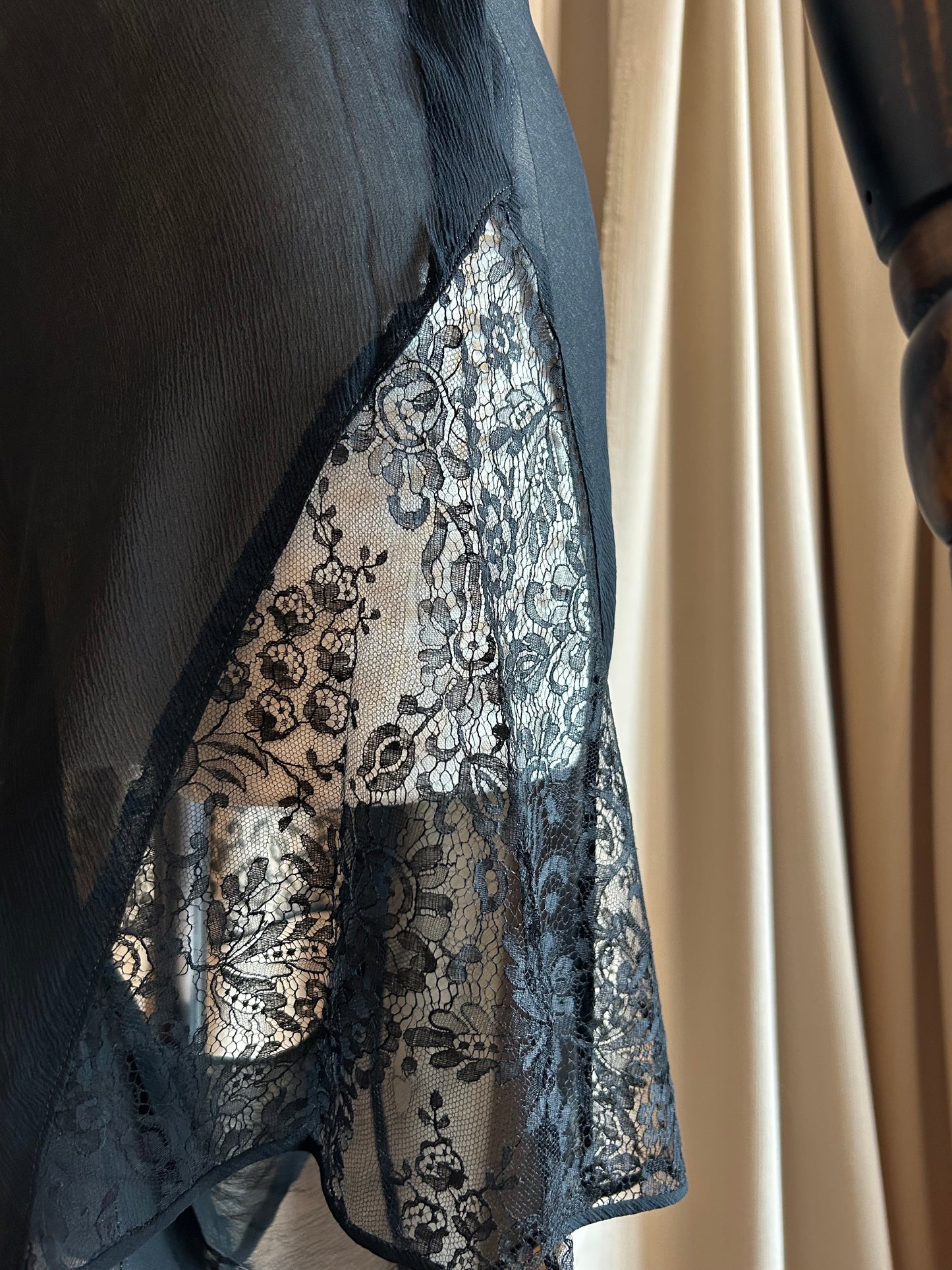 Black Silk Tap Shorts