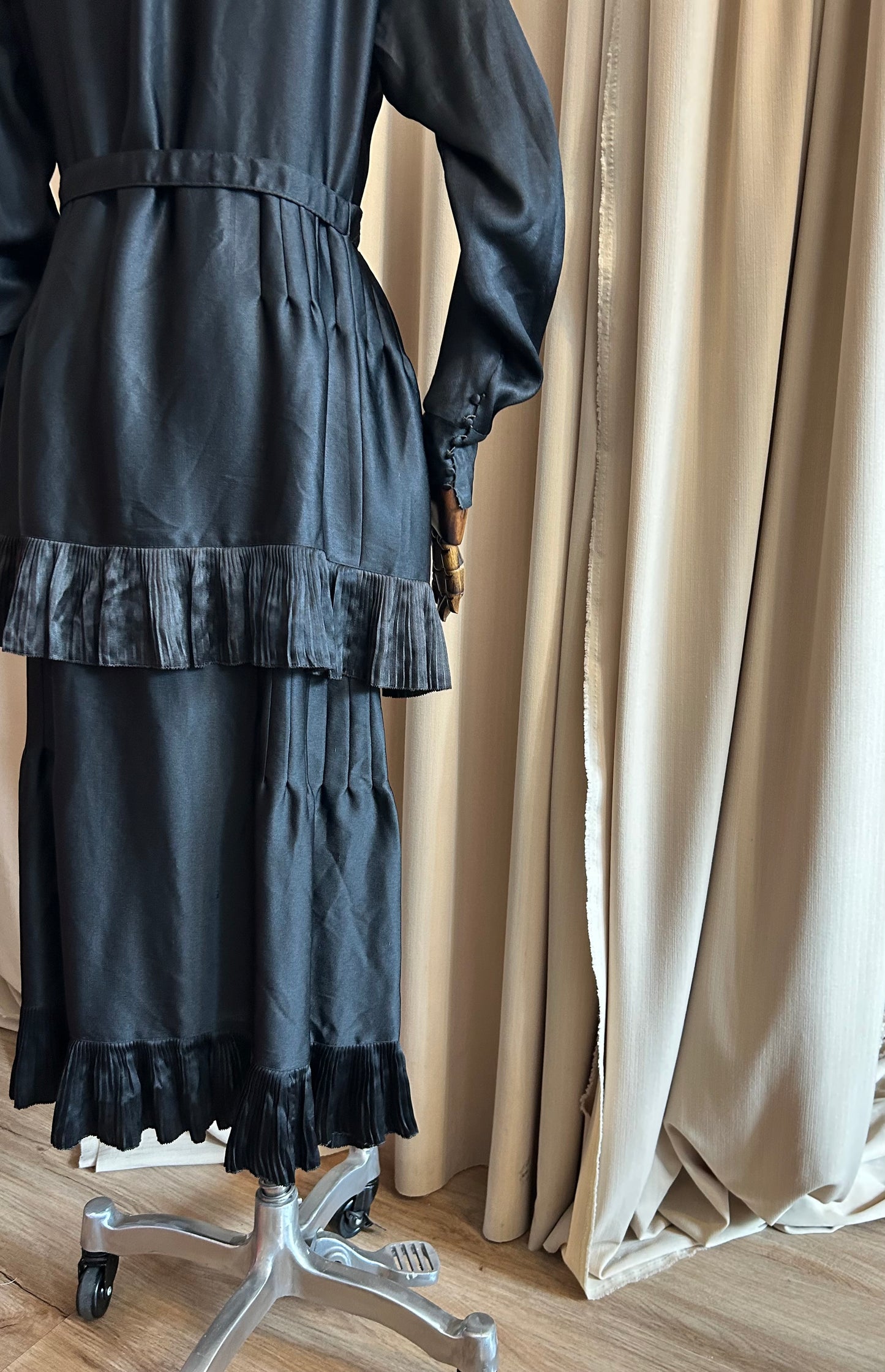 20s Ruffle Satin Dress