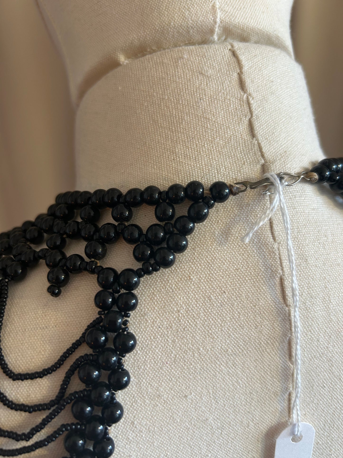 Black Beaded Collar