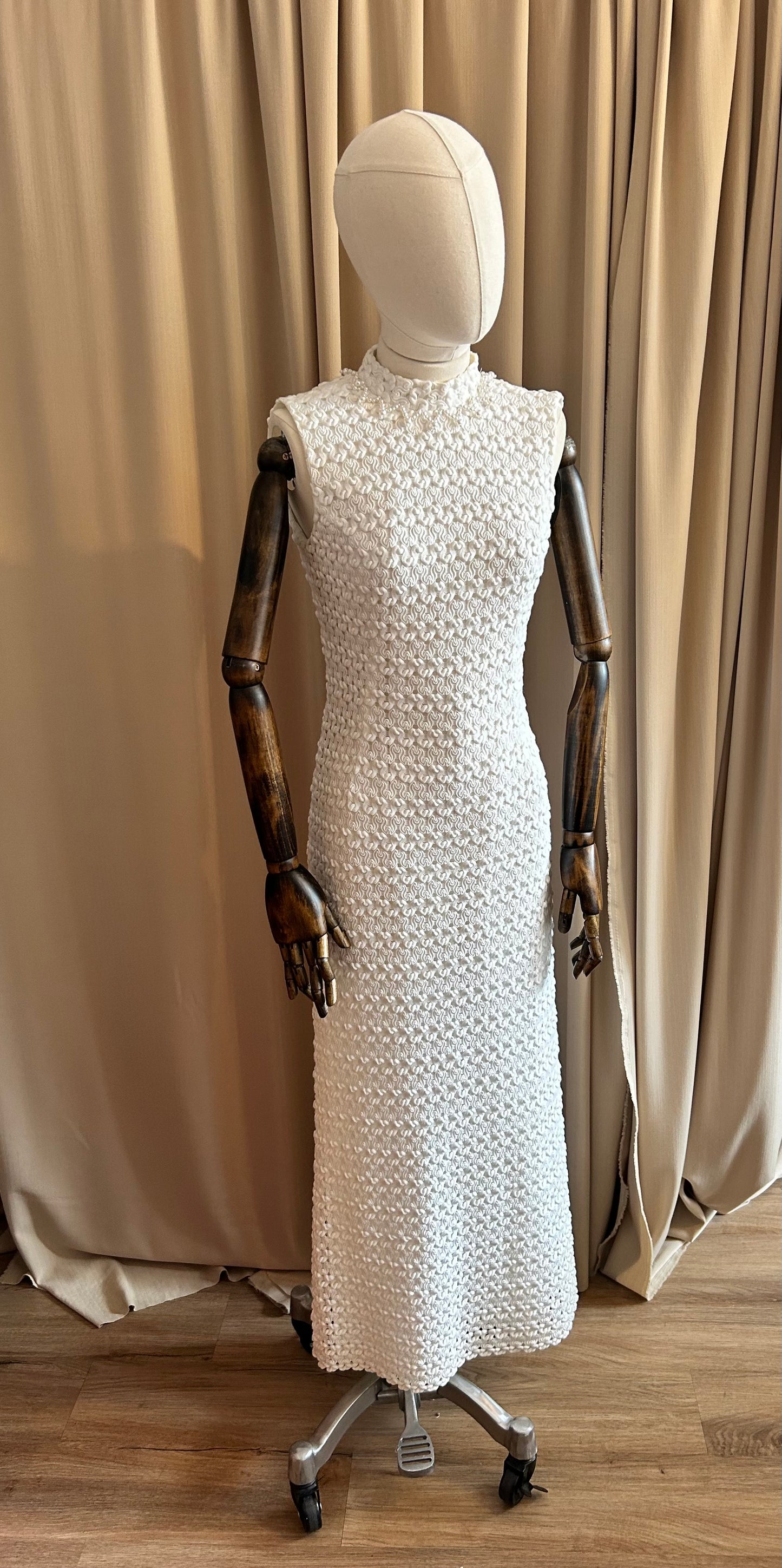 Floor Length Crochet With Pearls