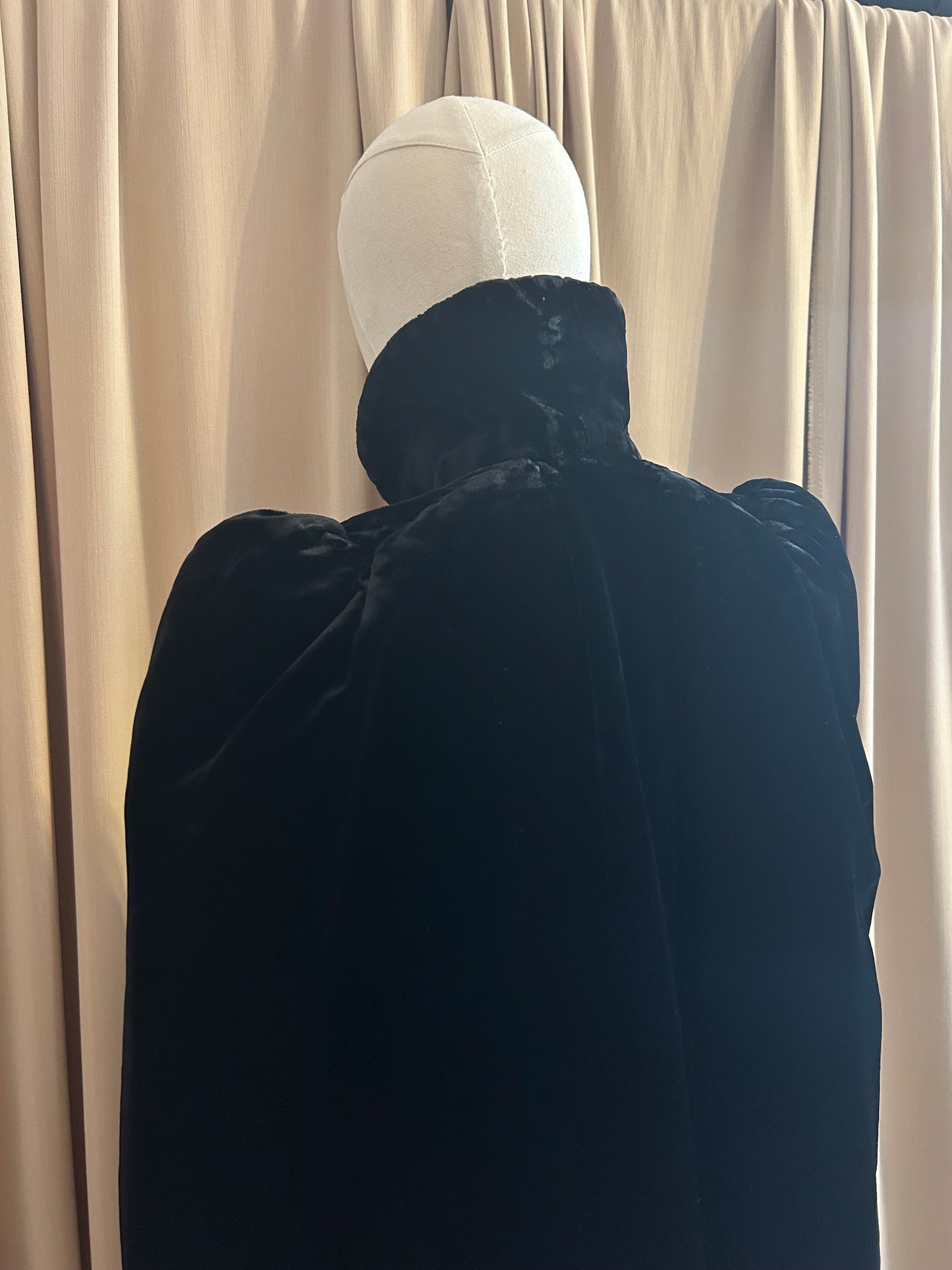 Victorian Silk Velvet Mourning cape