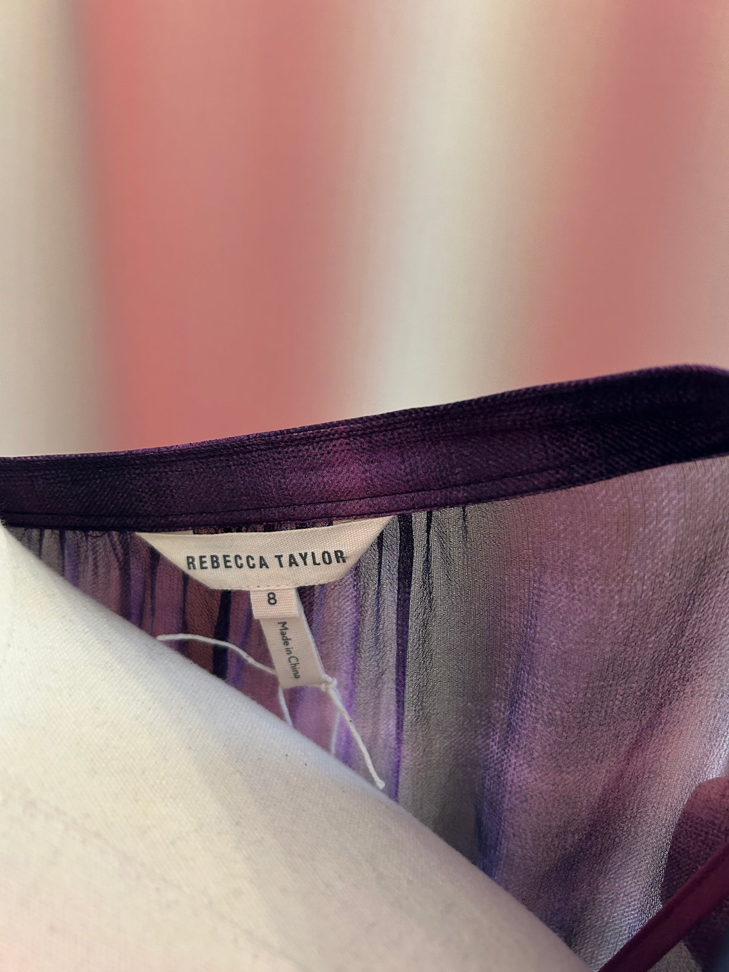 Purple Plaid Silk Dress