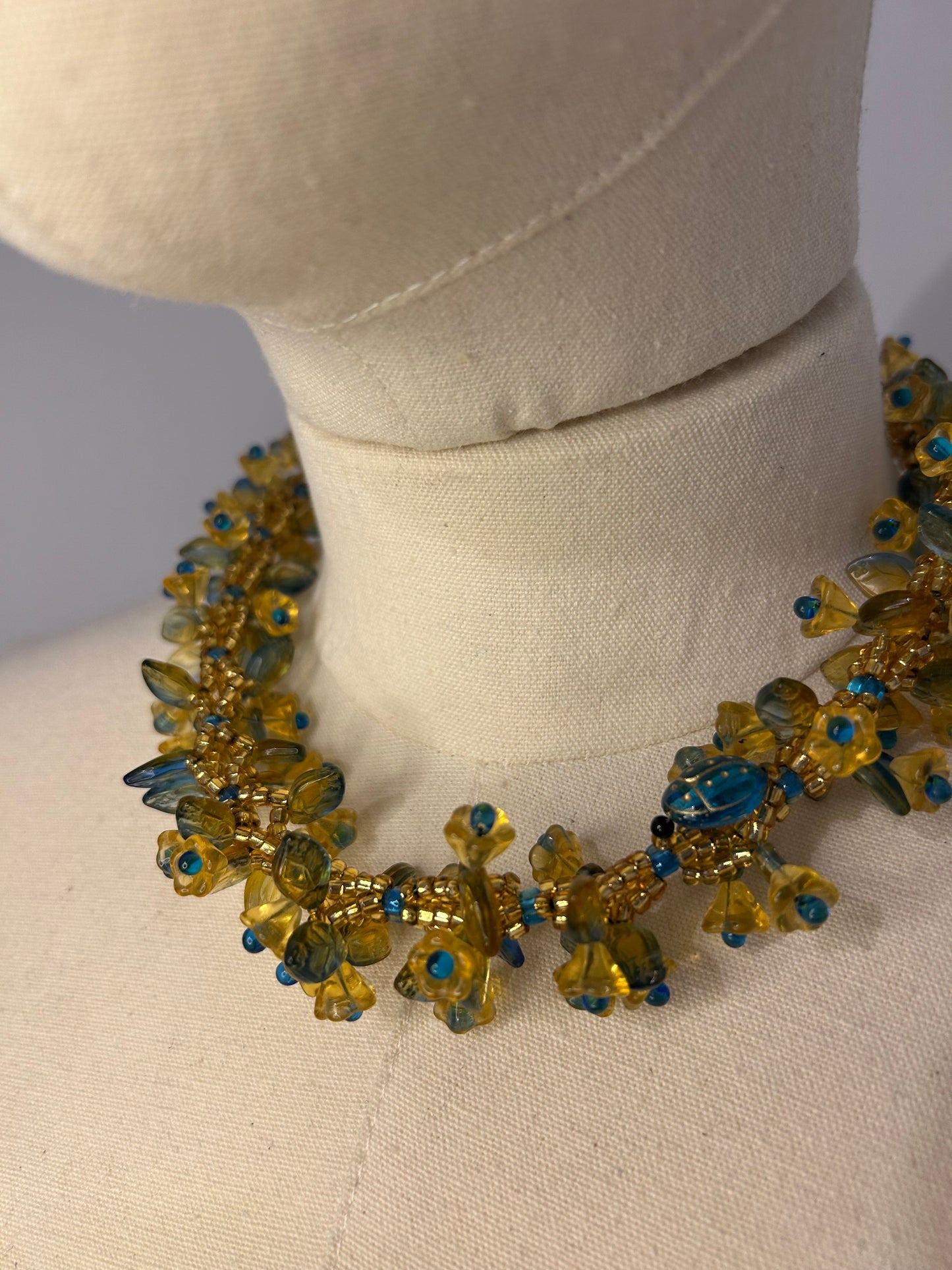 Yellow Beaded Necklace