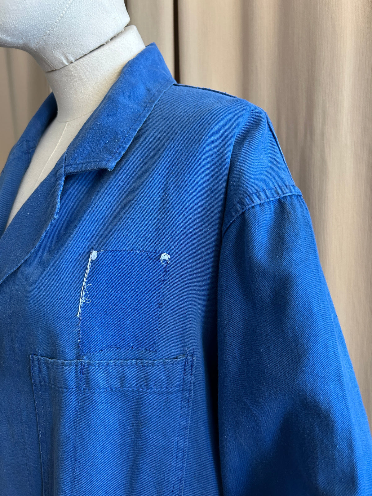 Distressed French Longline Workwear Jacket