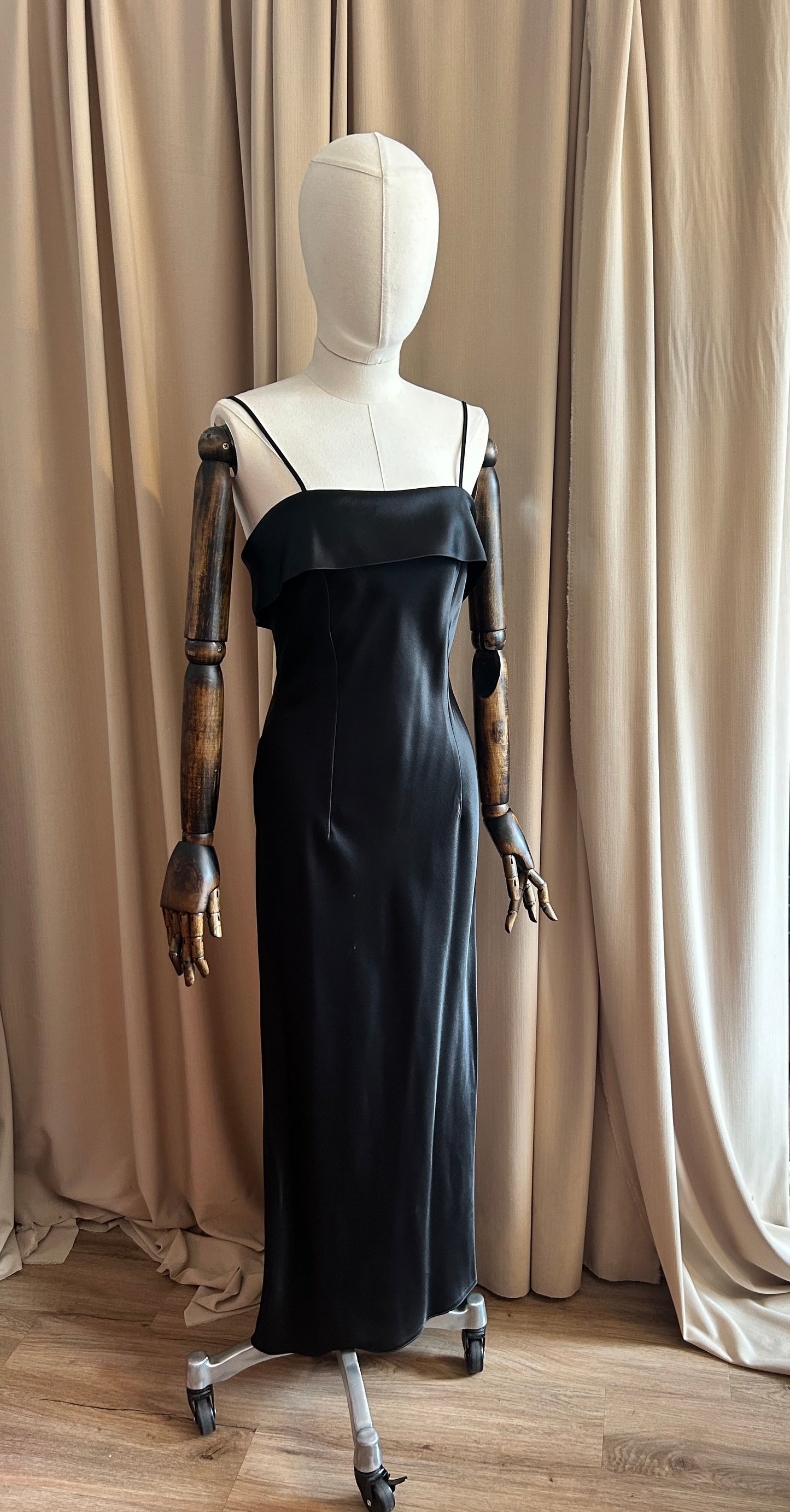 Black Satin Gown