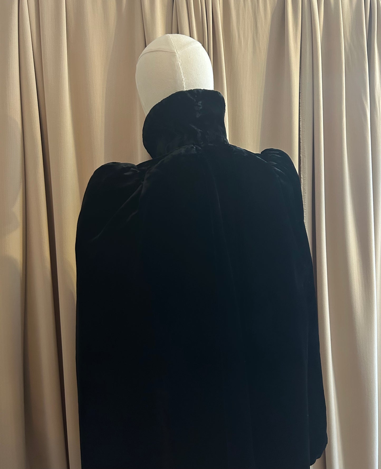Victorian Silk Velvet Mourning cape