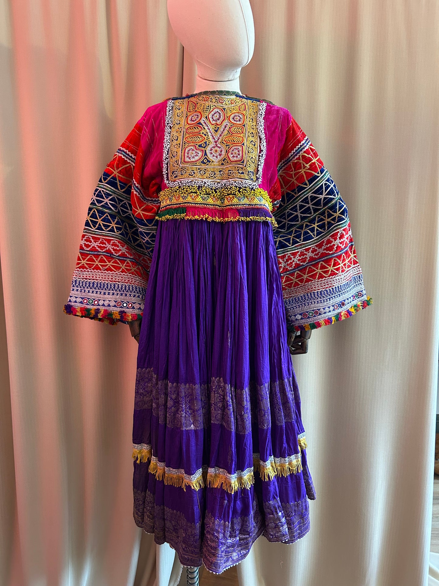 Antique Embroidered Kuchi Dress