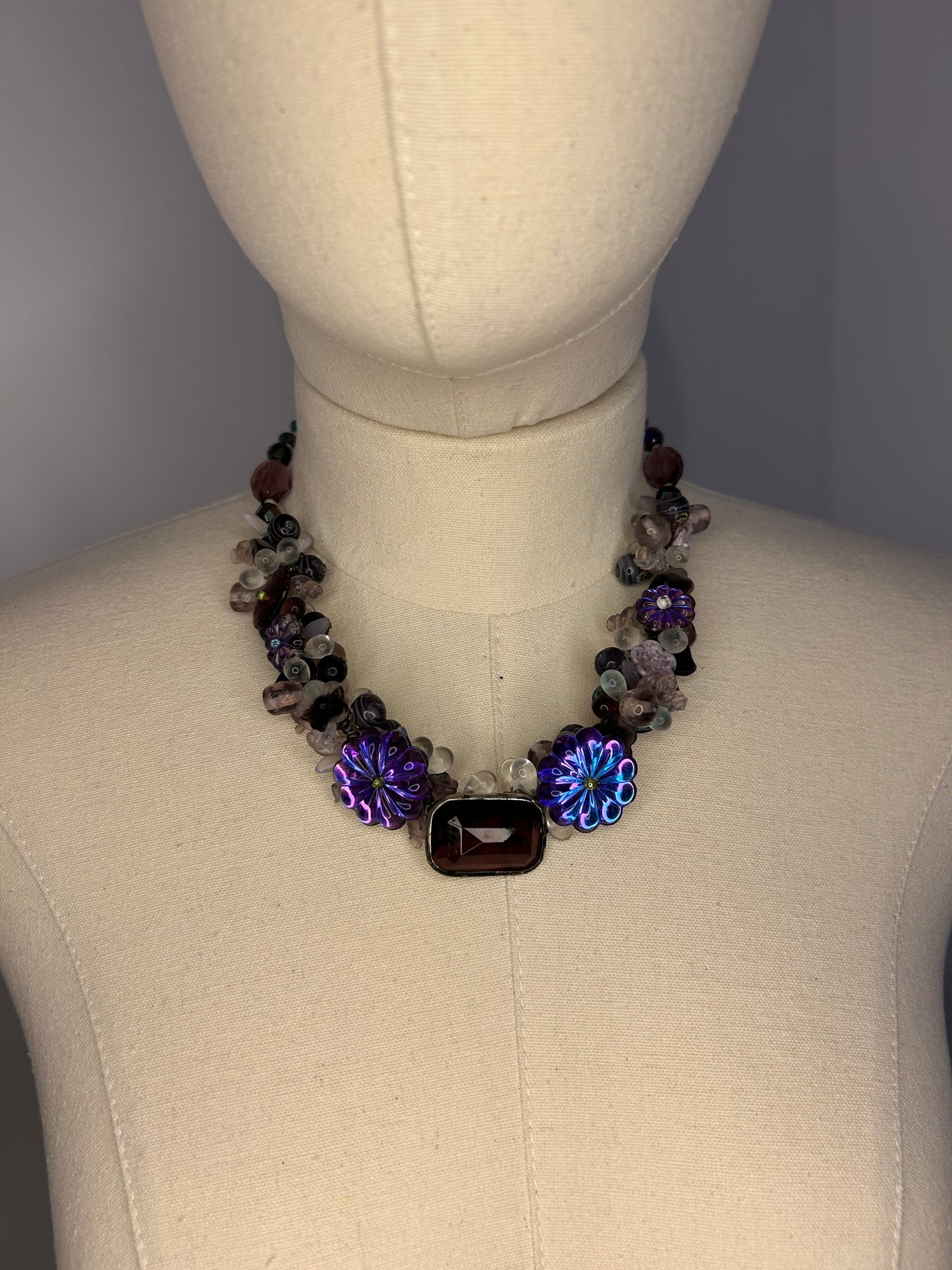 Purple Beaded Necklace
