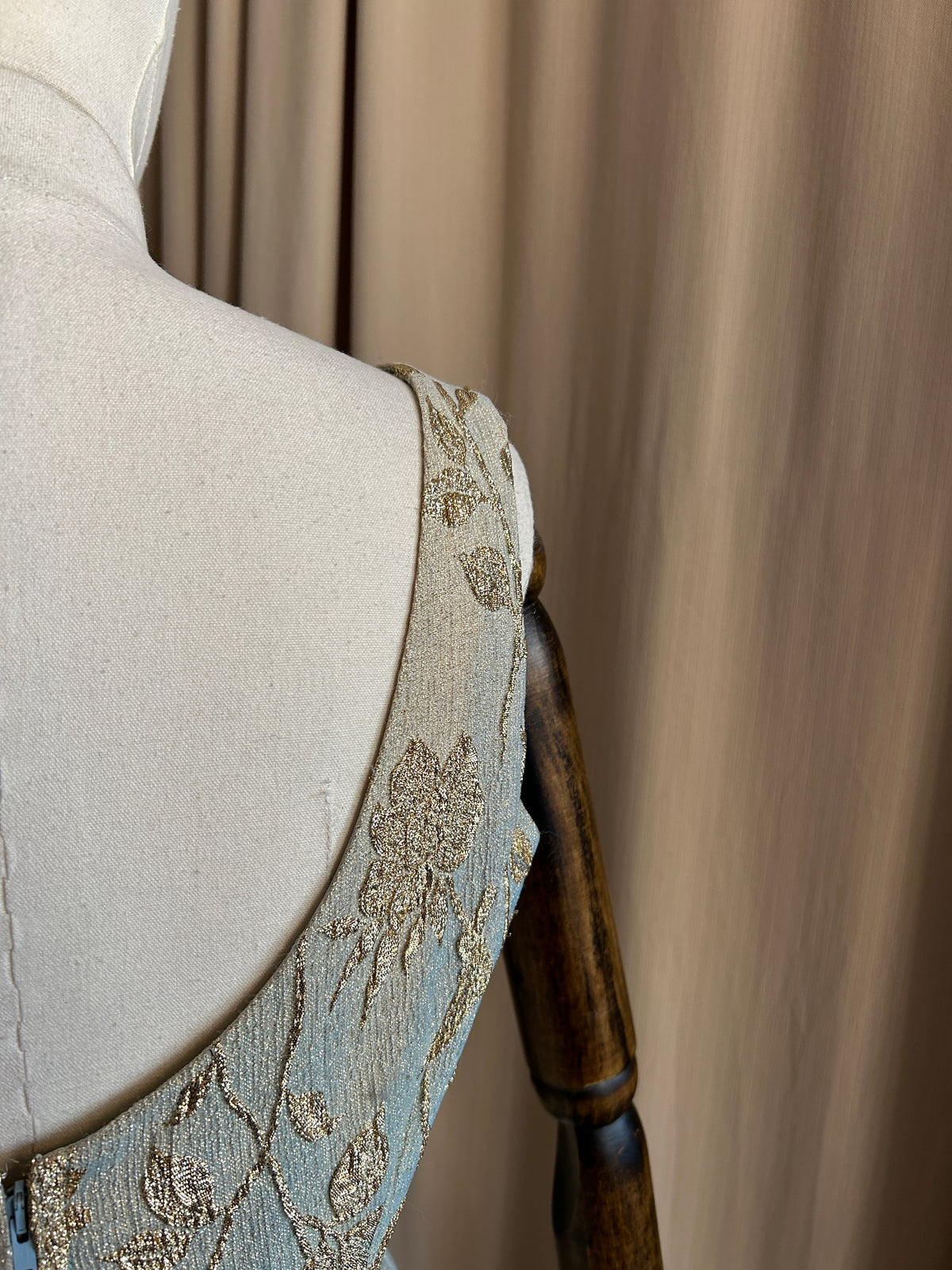 Seafoam Lurex Gown
