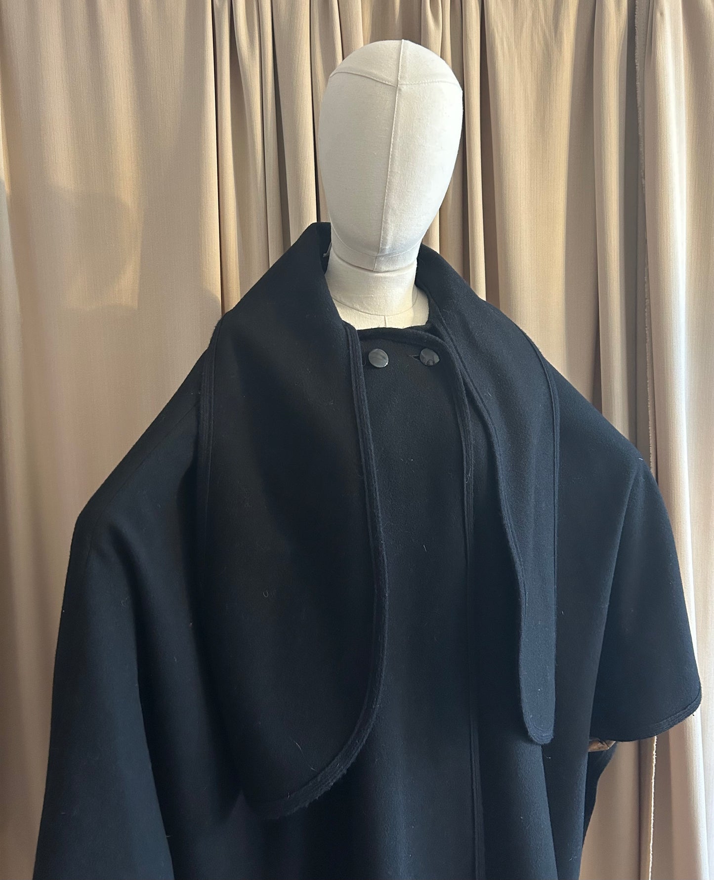 Black Wool Cape