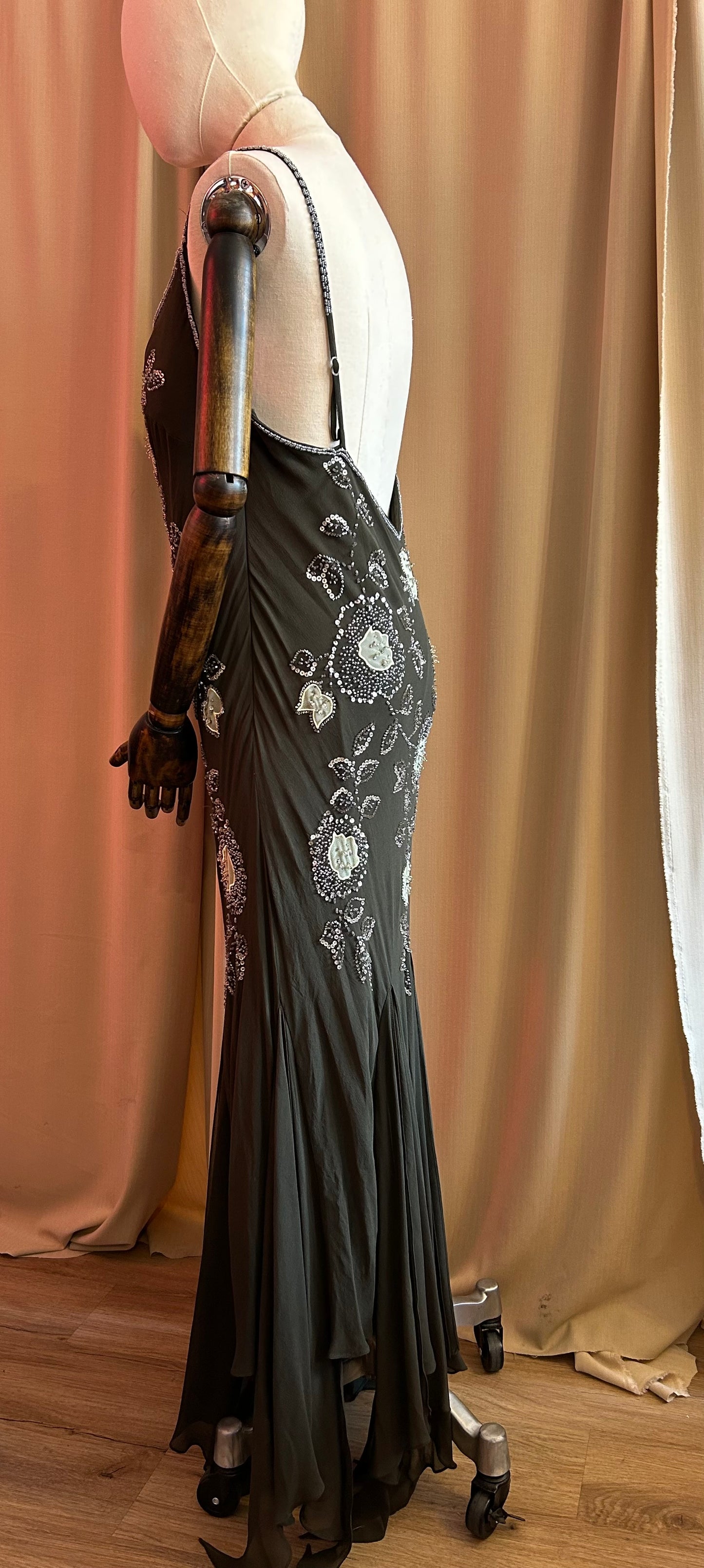 Green Embellished Gown