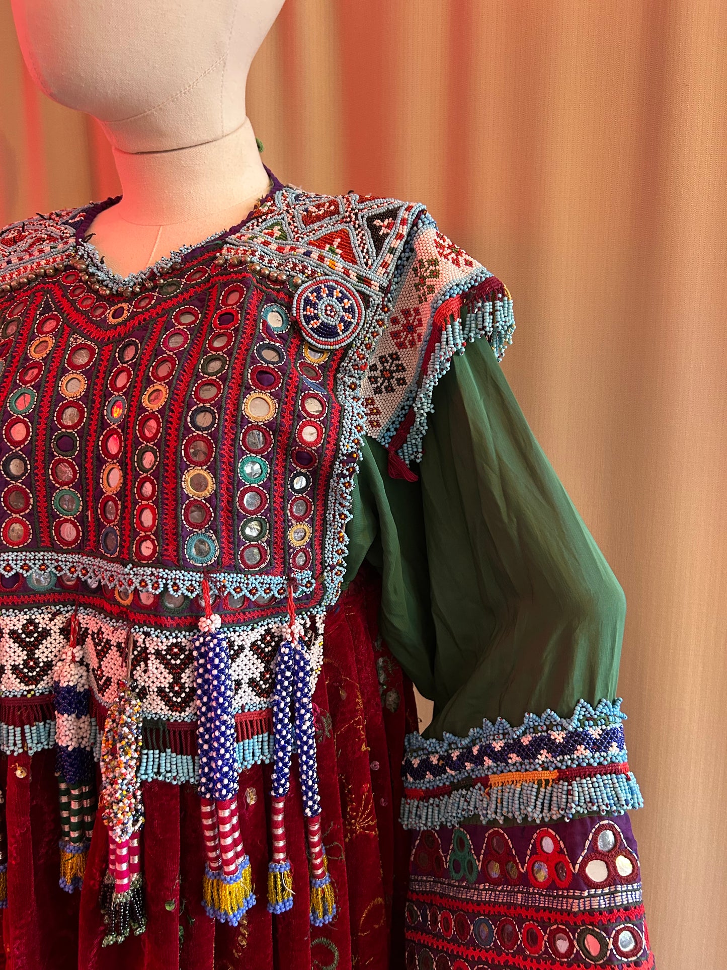 Antique Embroidered Kuchi Dress