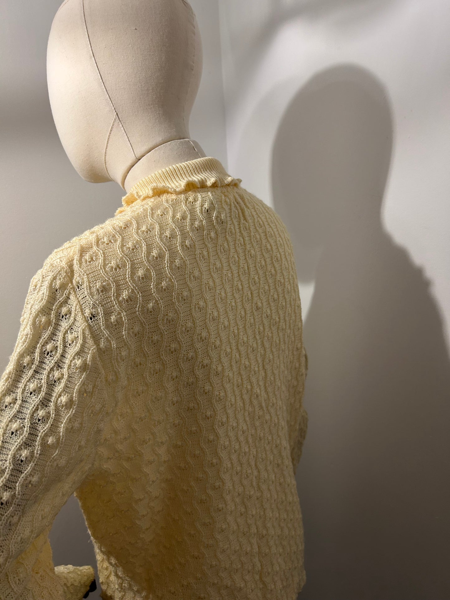 Lemon Knitted Tie Neck Jumper