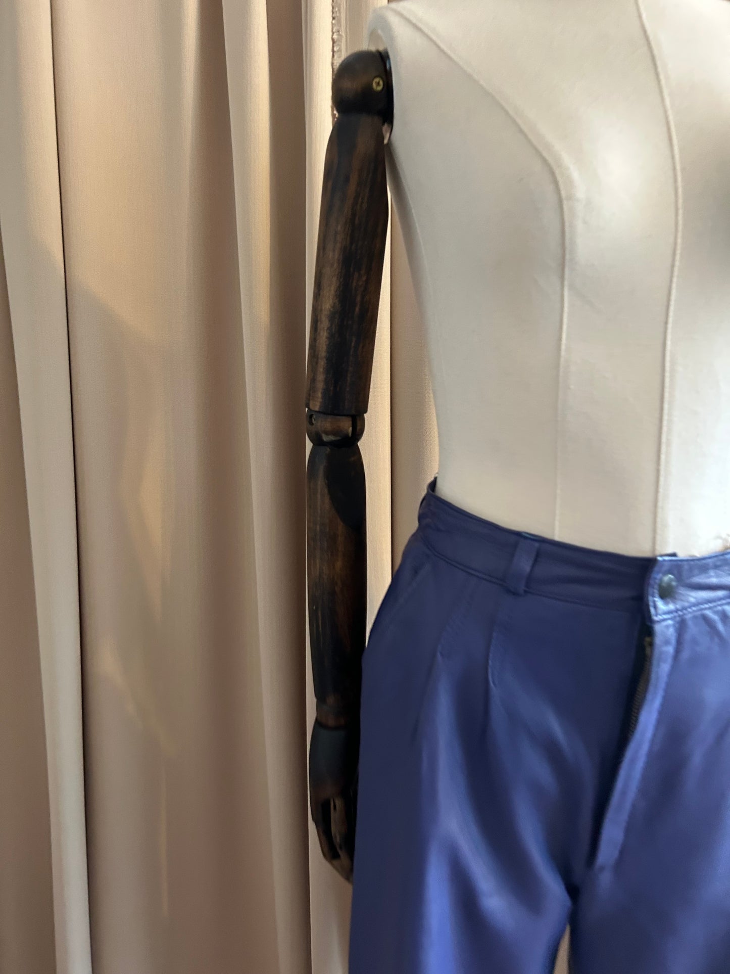 Purple Leather Trousers