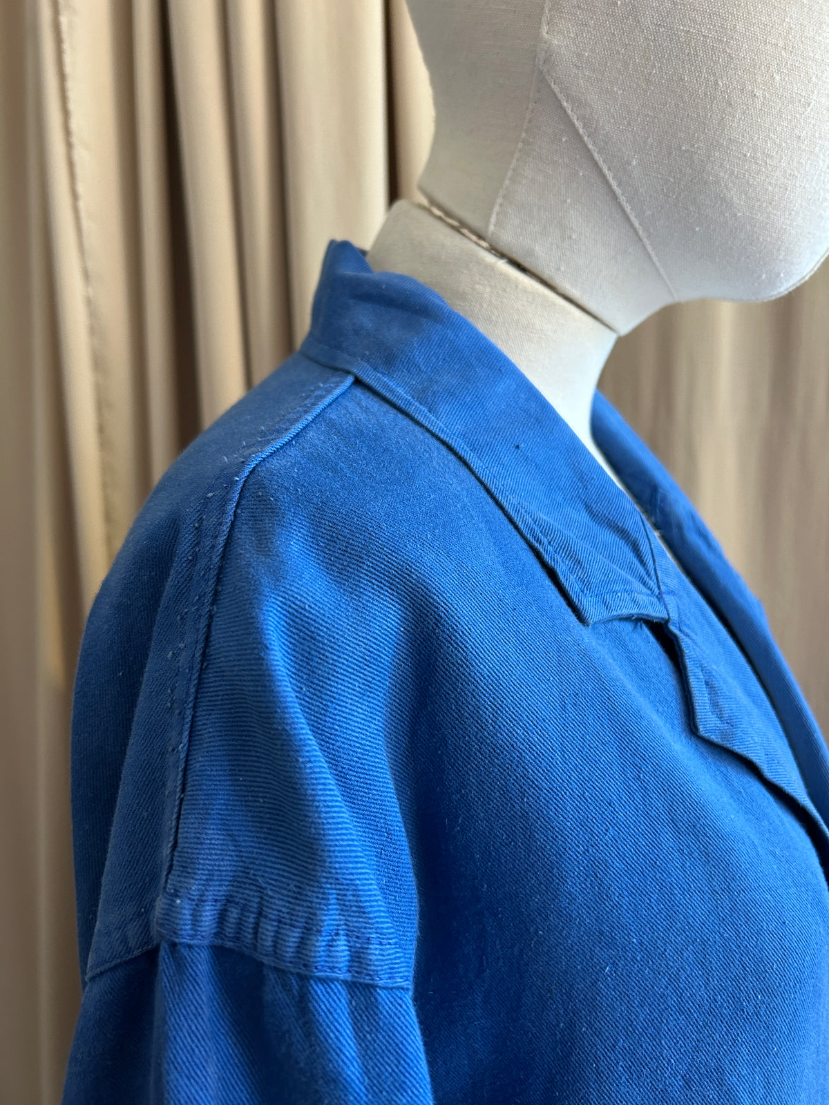 Distressed French Longline Workwear Jacket