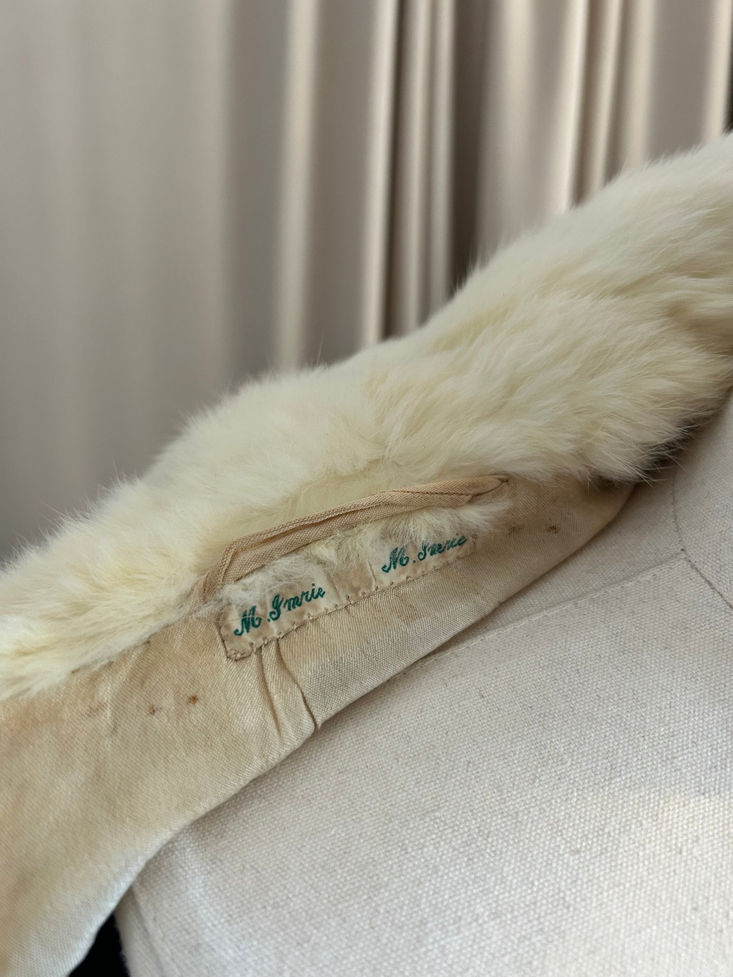Cream Rabbit Fur Capelet