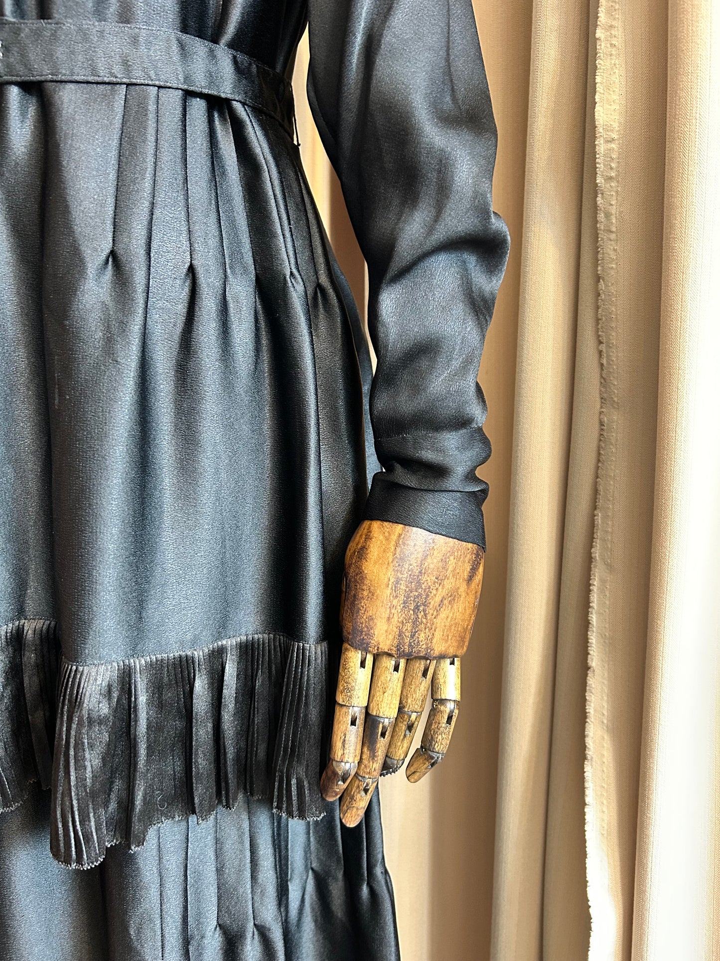 20s Ruffle Satin Dress