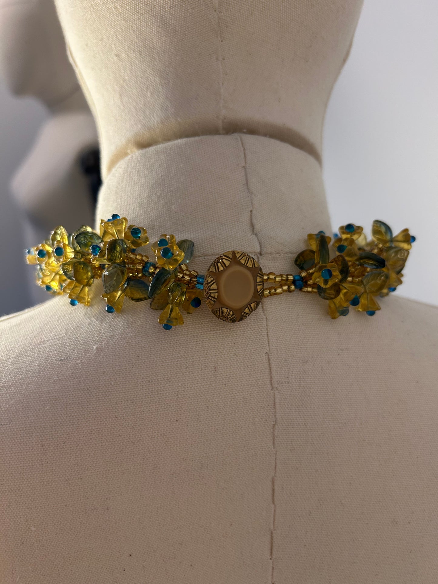 Yellow Beaded Necklace