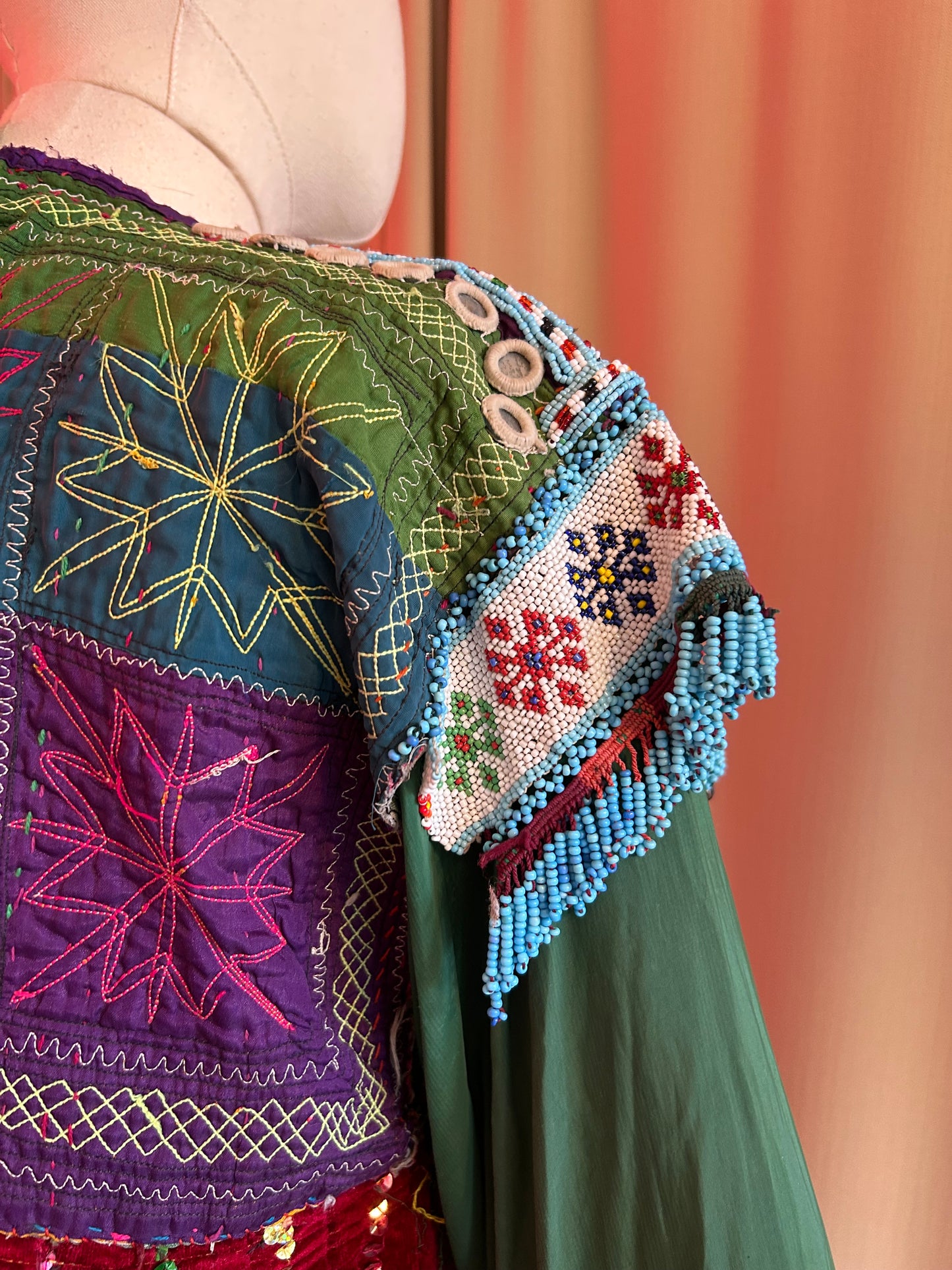 Antique Embroidered Kuchi Dress