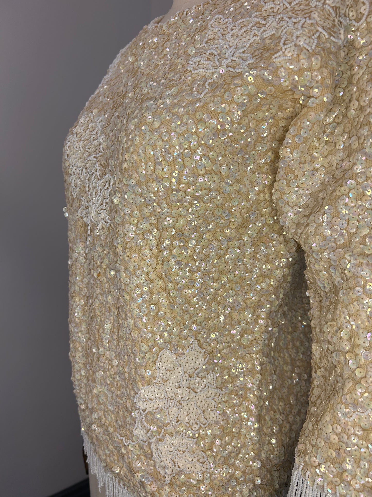 Cream Sequin jumper