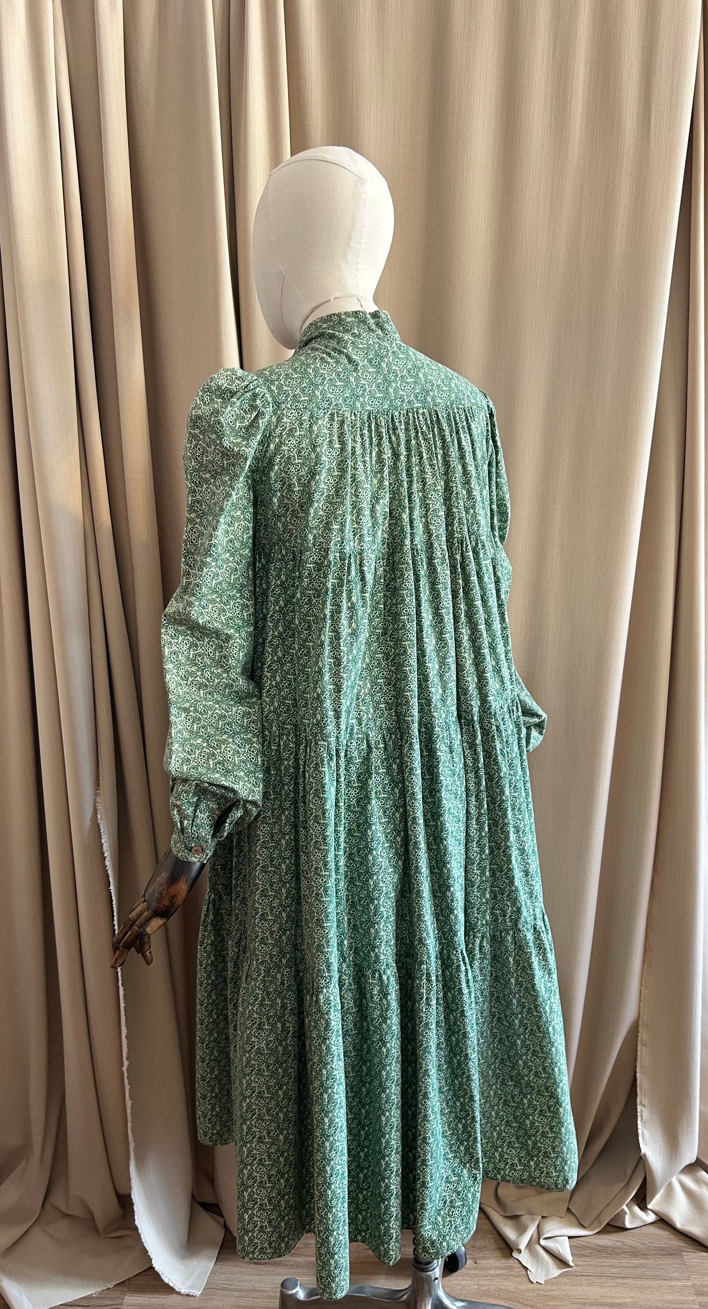 Green Floral Prairie Babydoll
