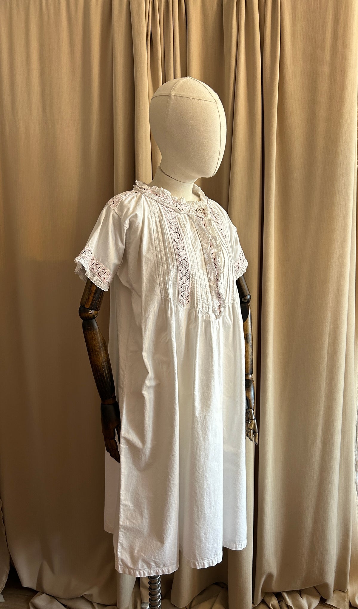 French Nightgown with Red Banding