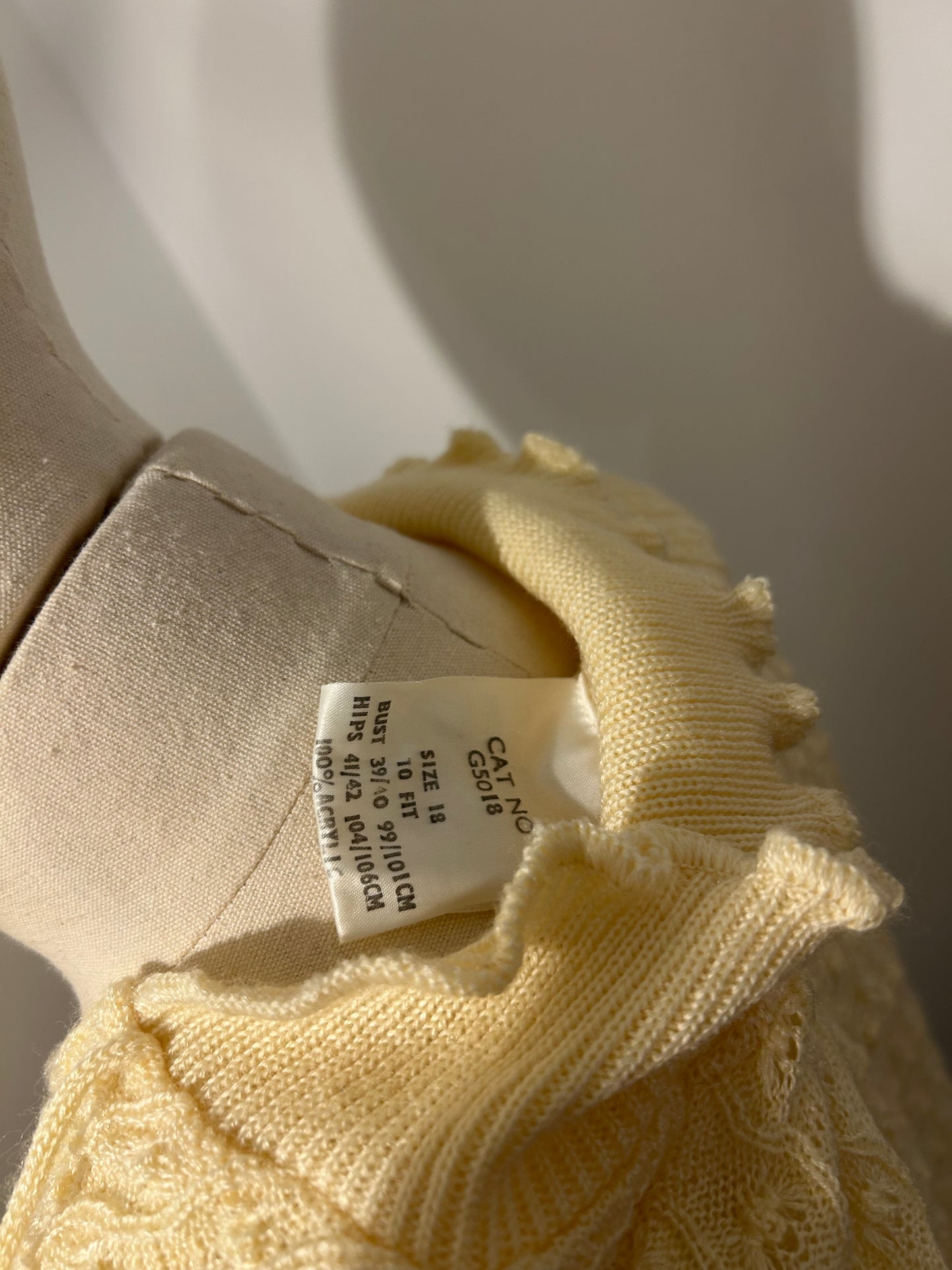 Lemon Knitted Tie Neck Jumper