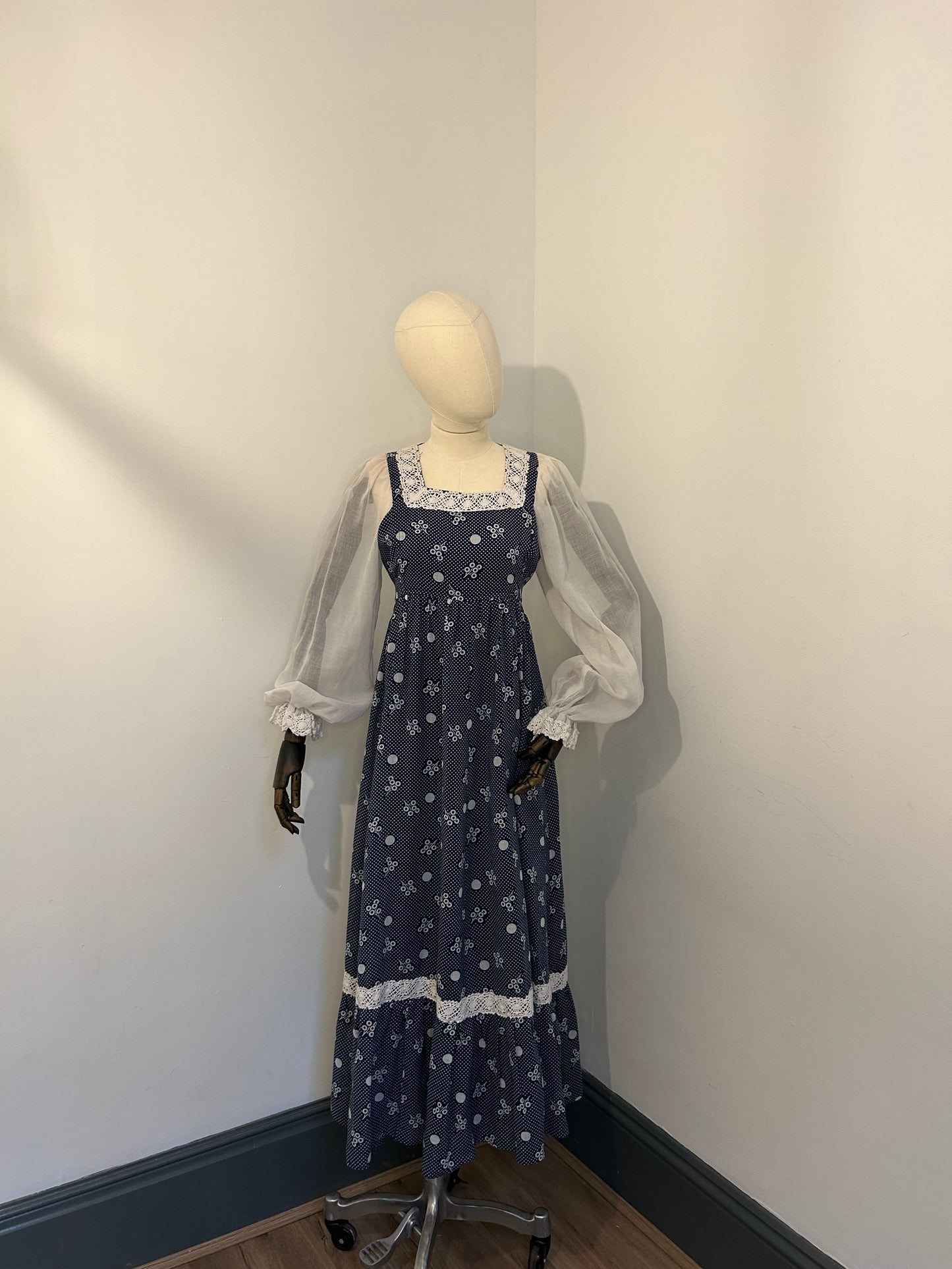 Blue Printed Prairie dress