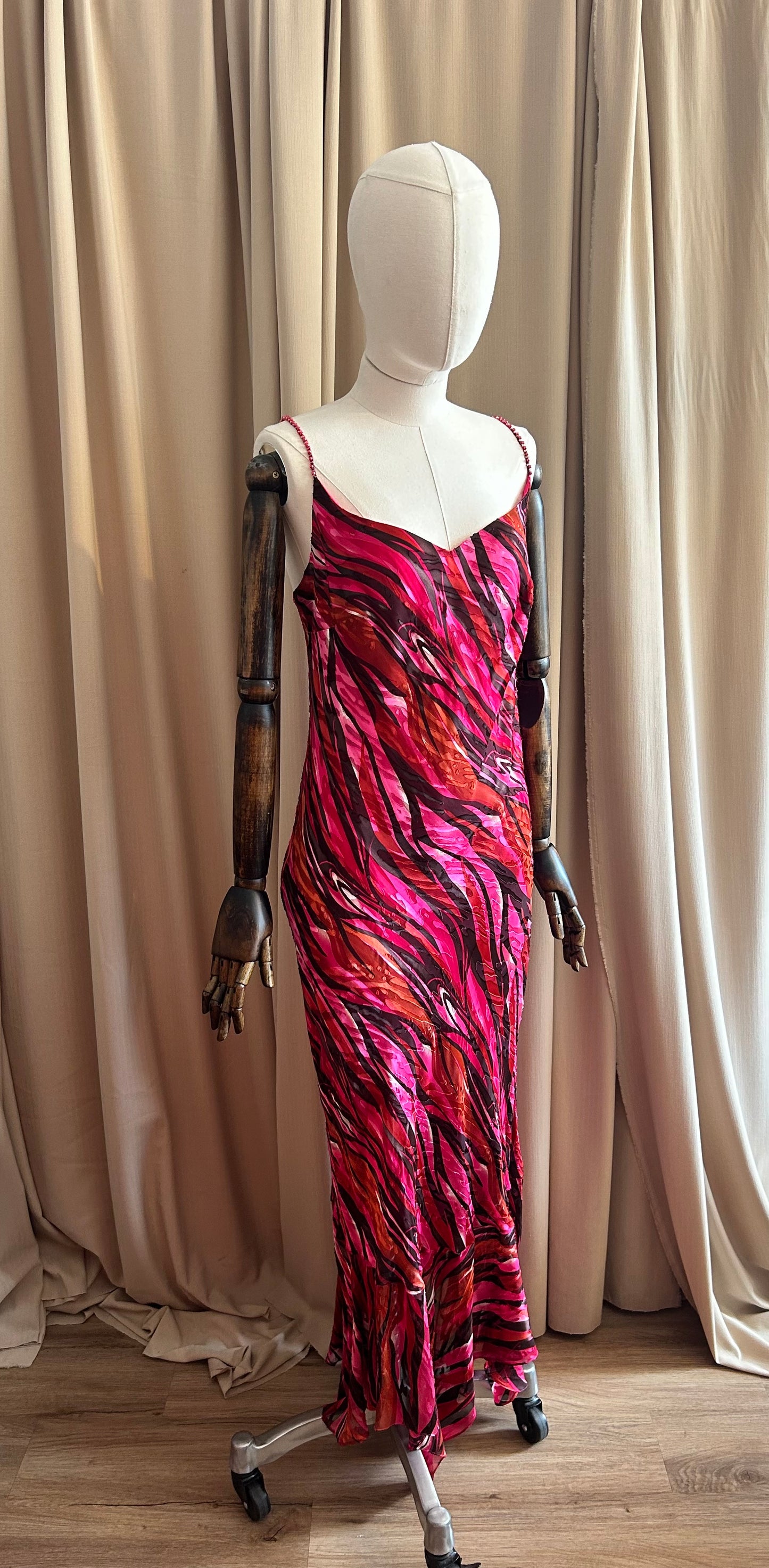 Printed Bias Cut Gown