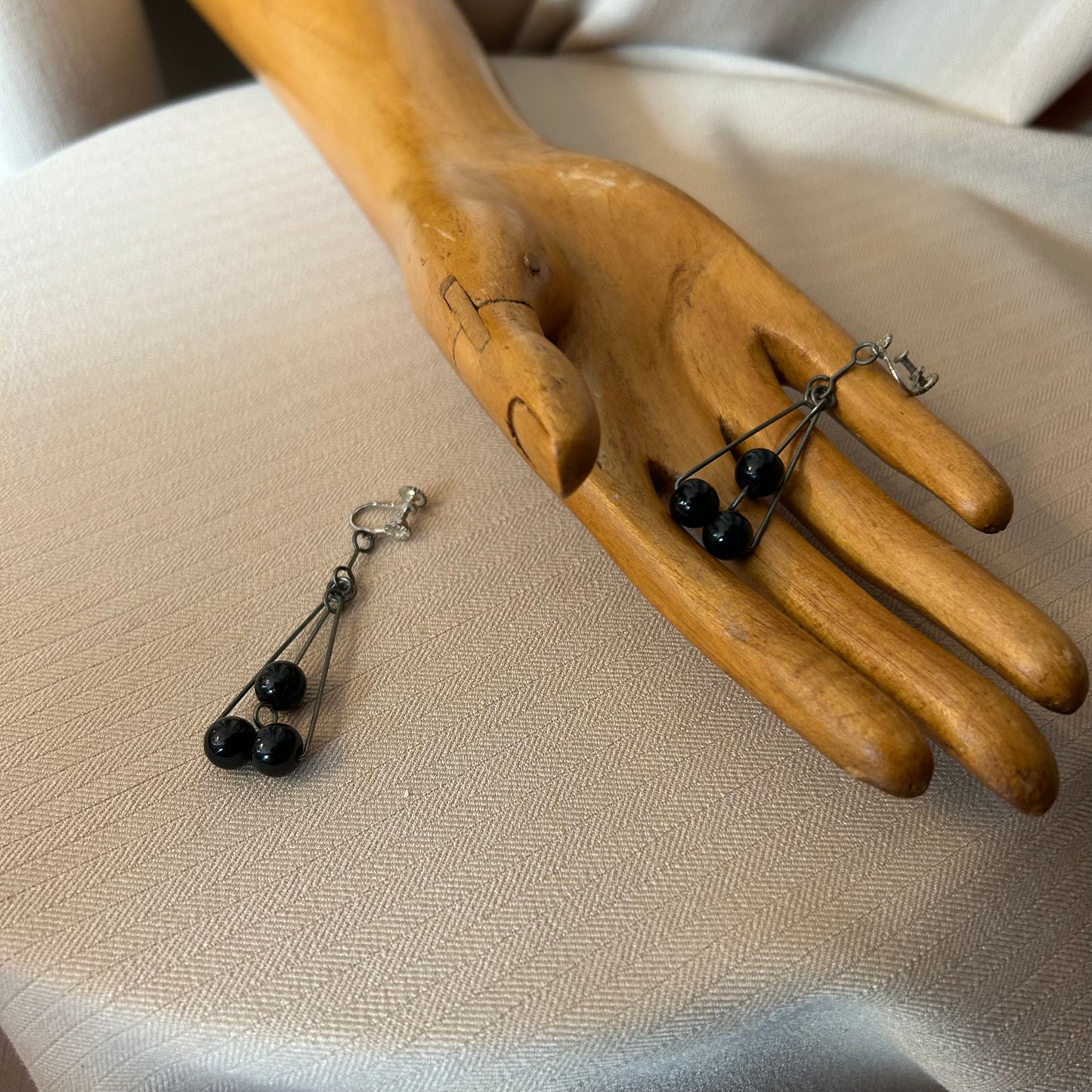 Black Droplet Earrings